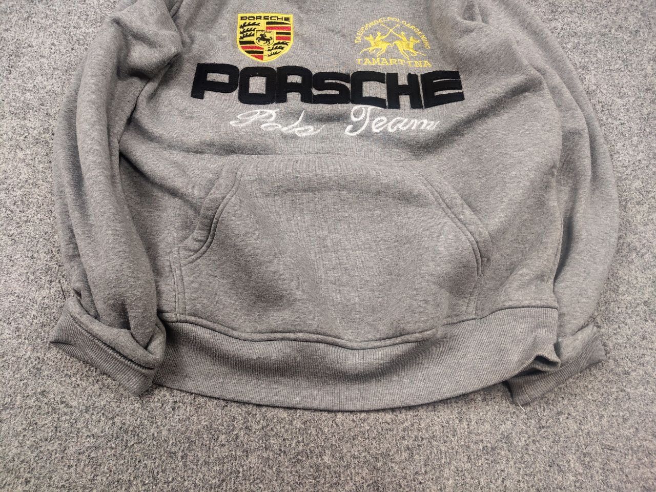 Vintage Vintage Porsche Polo Team La martina Logo Gray Hoodie Y2K Size US L / EU 52-54 / 3 - 8 Thumbnail