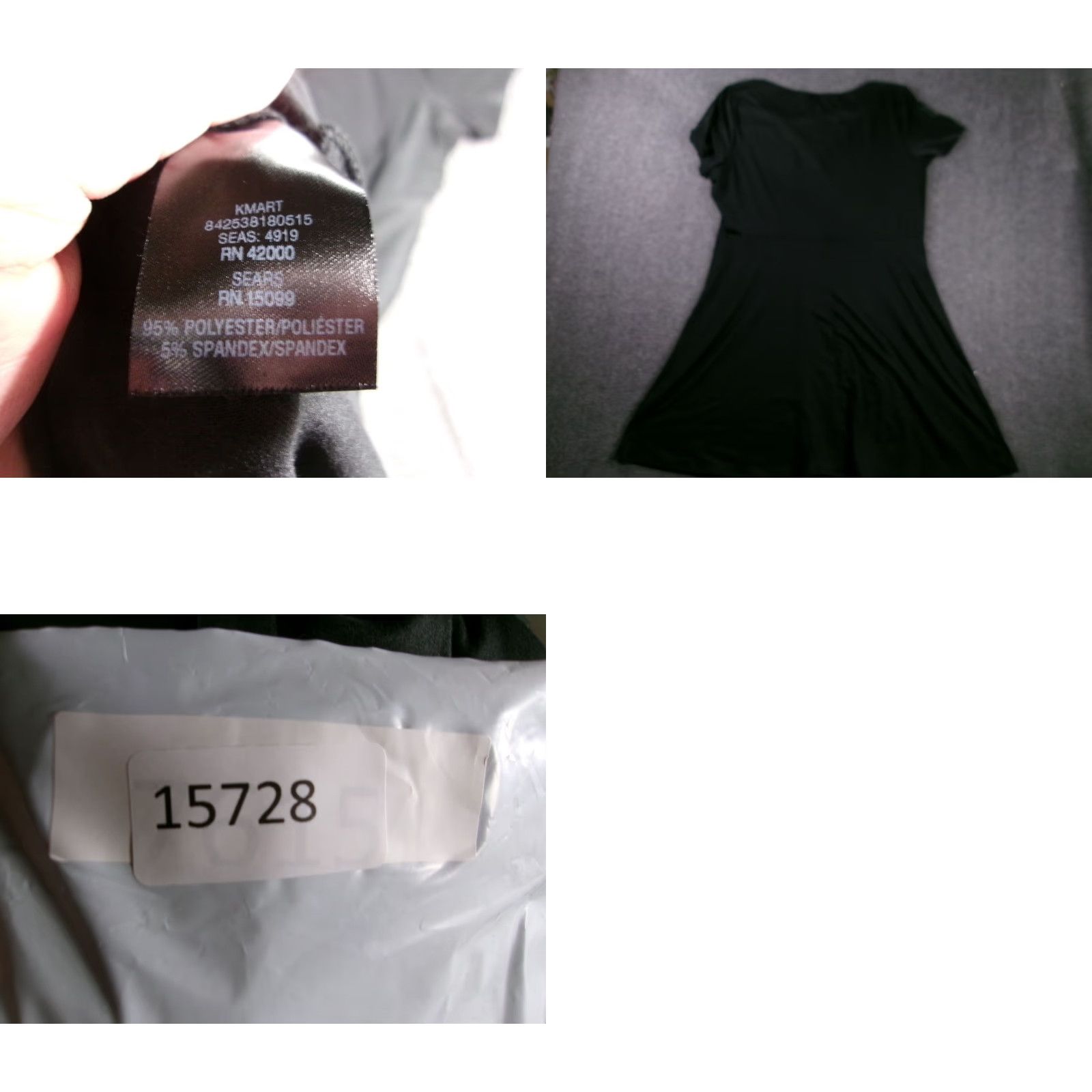 Joe Boxer Joe Boxer Dress Womens 2X Black Short Sleeve Crisscross V Neck Fit Flare Casual Size 40" / US 18 - 8 Thumbnail