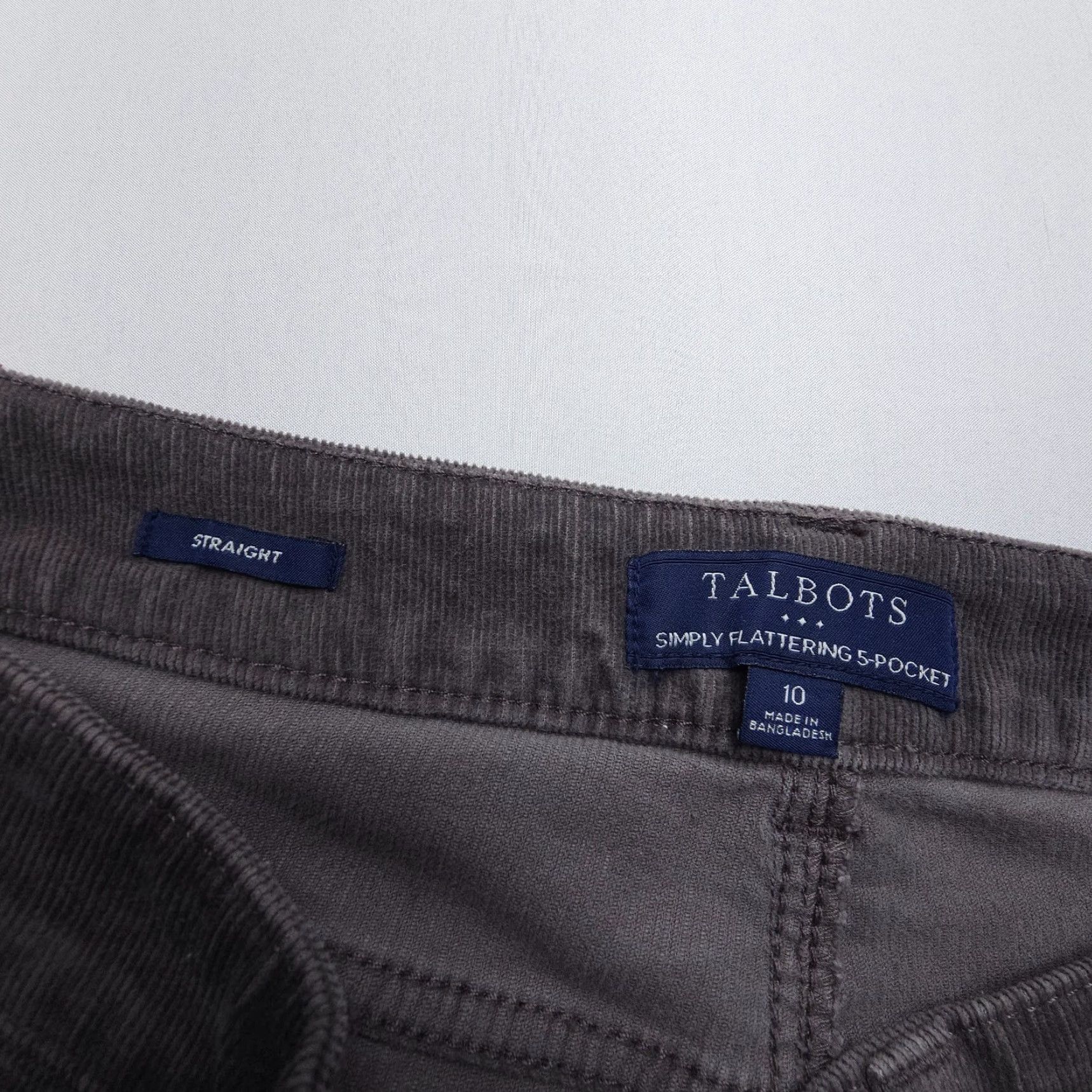 Talbots Talbots Simply Flattering 5 Pocket Straight Corduroy Pants Womens 10 Stretch Size 32" / US 10 / IT 46 - 7 Thumbnail
