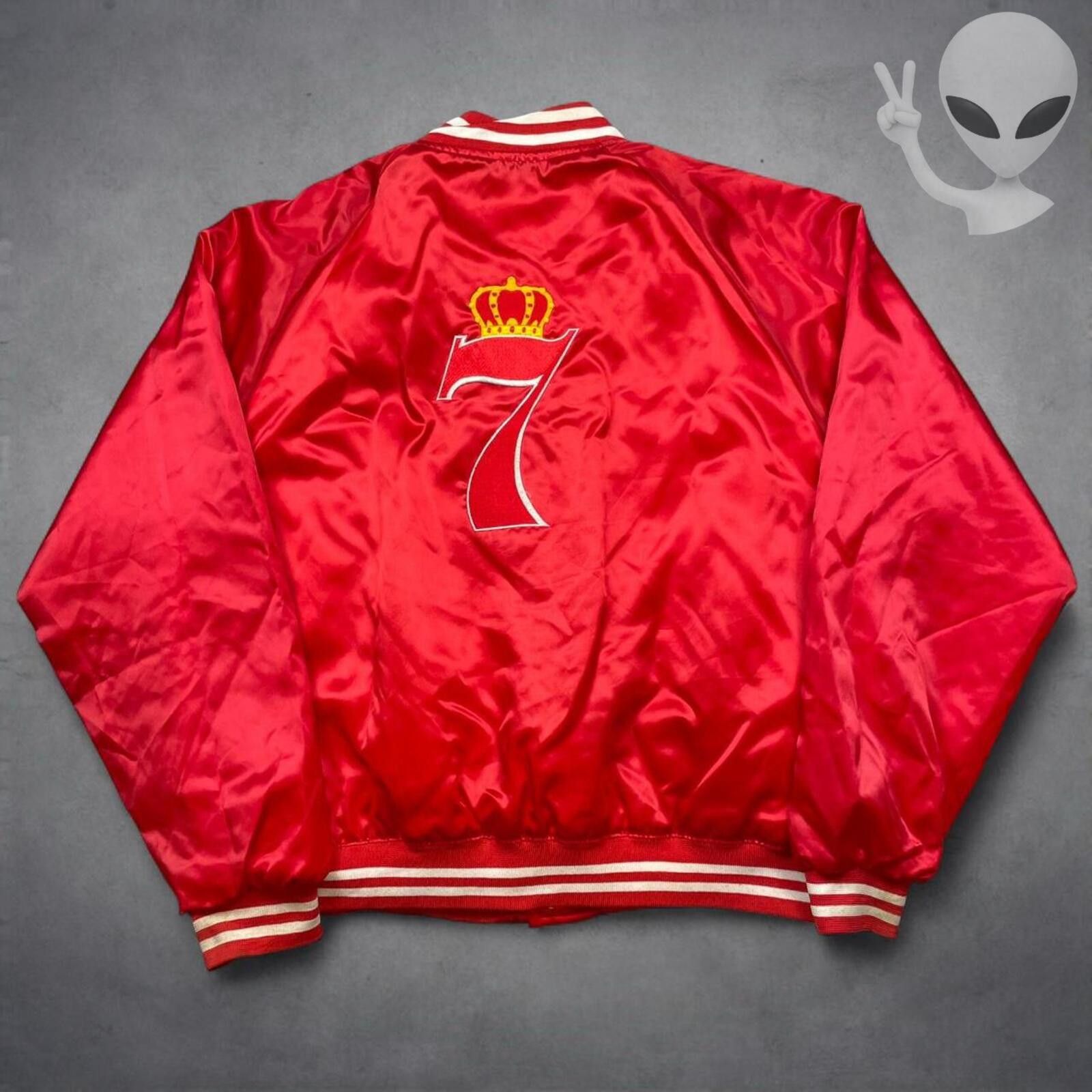 Mvp MVP Varsity Bomber Jacket Extra Large Red Silk Satin 80s USA Size US XL / EU 56 / 4 - 6 Thumbnail