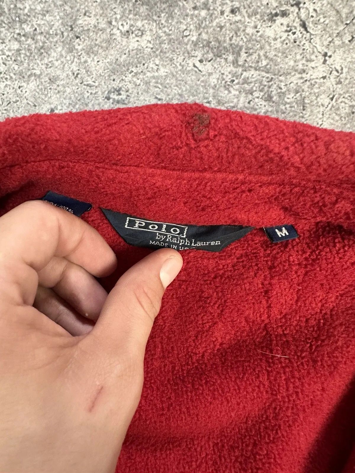 Polo Ralph Lauren × Vintage Vintage Polo Ralph Lauren fleece Jacket full zip Distressed Size US M / EU 48-50 / 2 - 10 Thumbnail