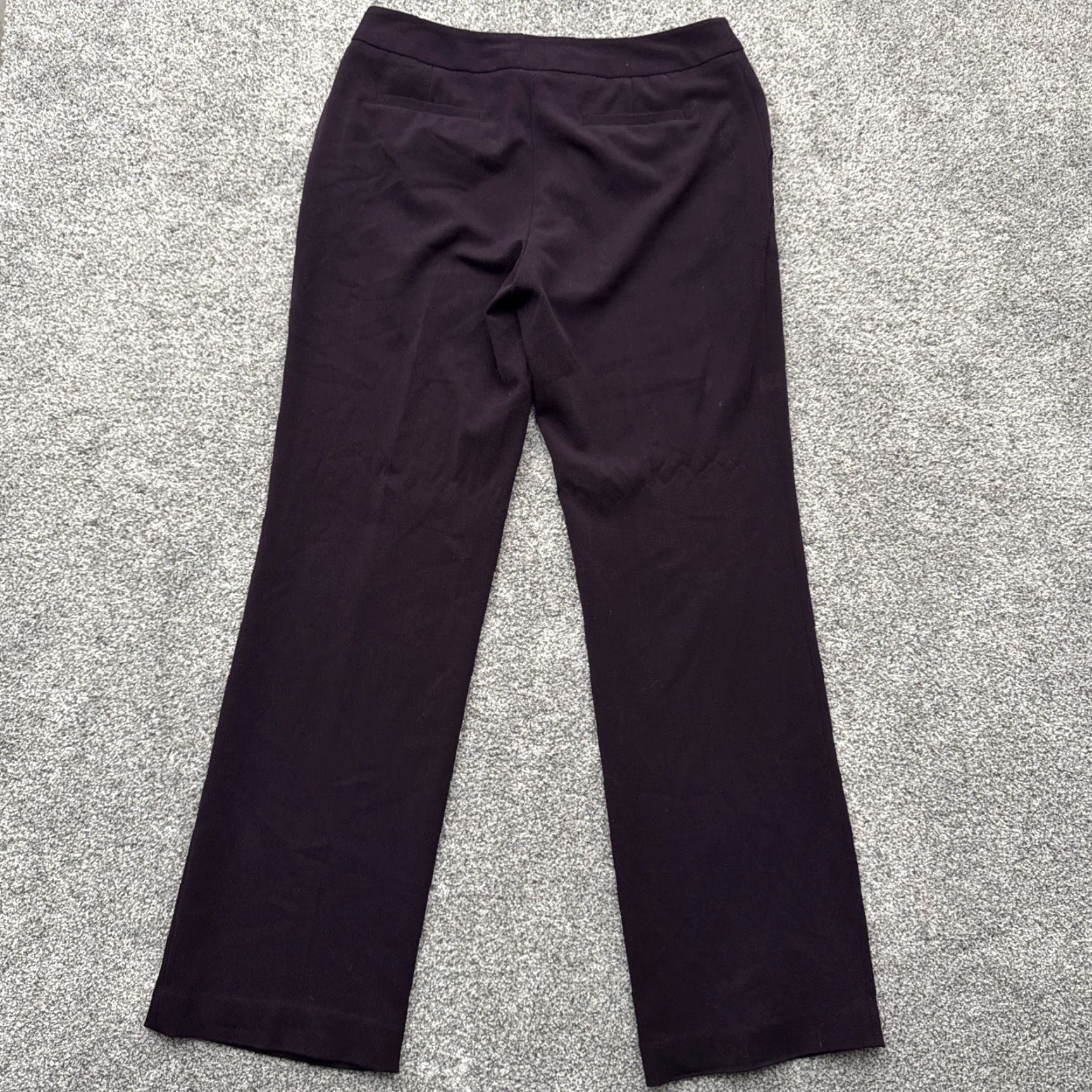 Vintage Rafaella Pants Women Size 8 Office Minimalist Chic Stretch Workwear Y2K Style Purple Solid Straight 30in Inseam Size 30" / US 8 / IT 44 - 8 Thumbnail