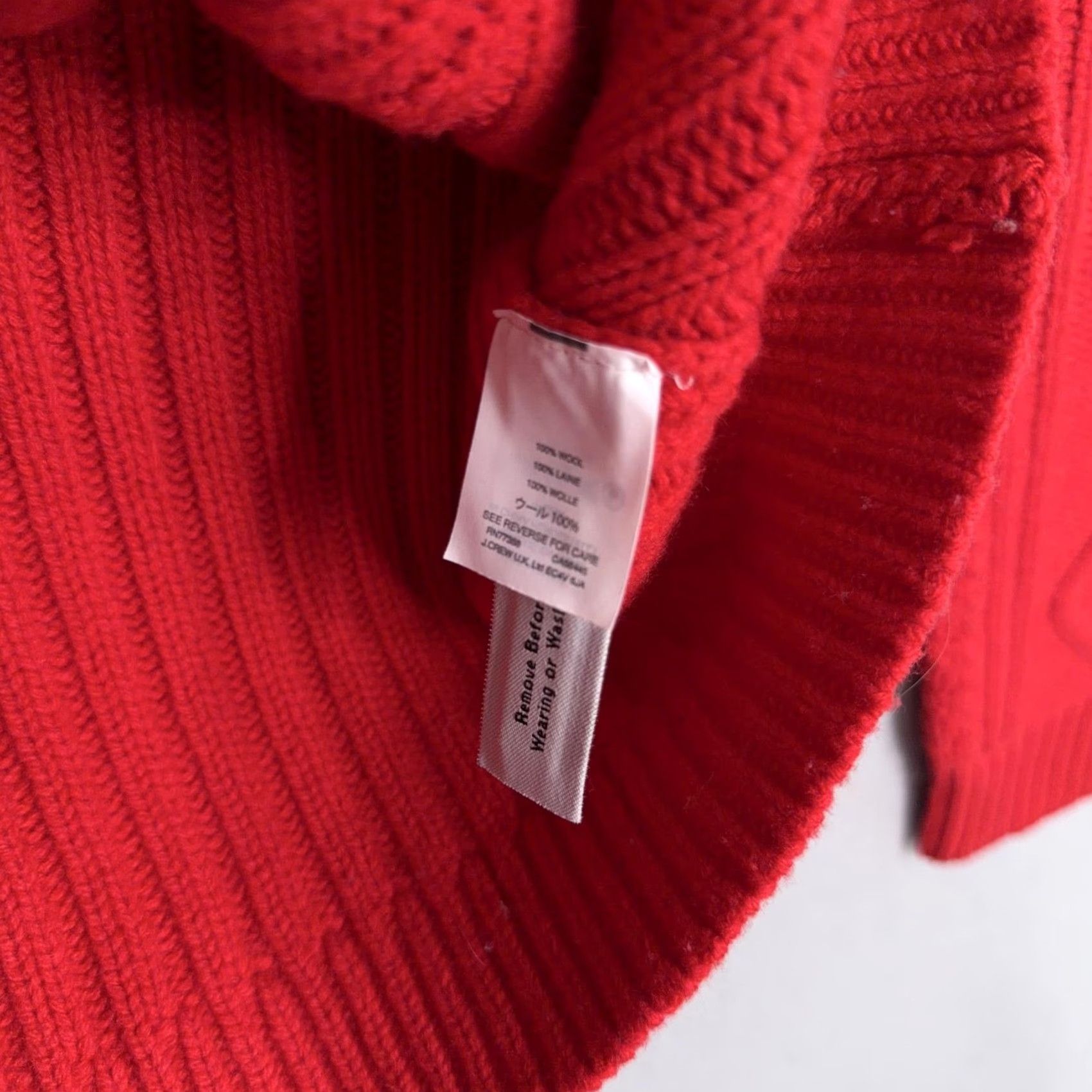 J.Crew J.CREW Sweater Womens XS Red 100% Wool Bobble Cable Knit Chunky Raglan Pullover Size XS / US 0-2 / IT 36-38 - 4 Thumbnail