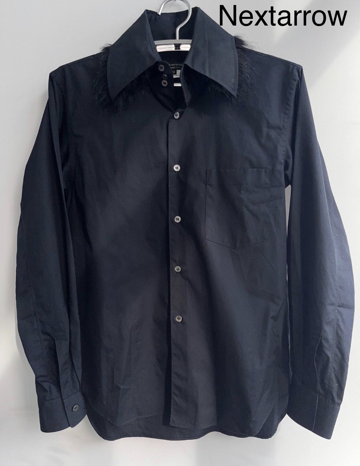 Comme des Garcons Black fur collar shirt 2412-Nextarrow Size US XS / EU 42 / 0 - 1 Thumbnail
