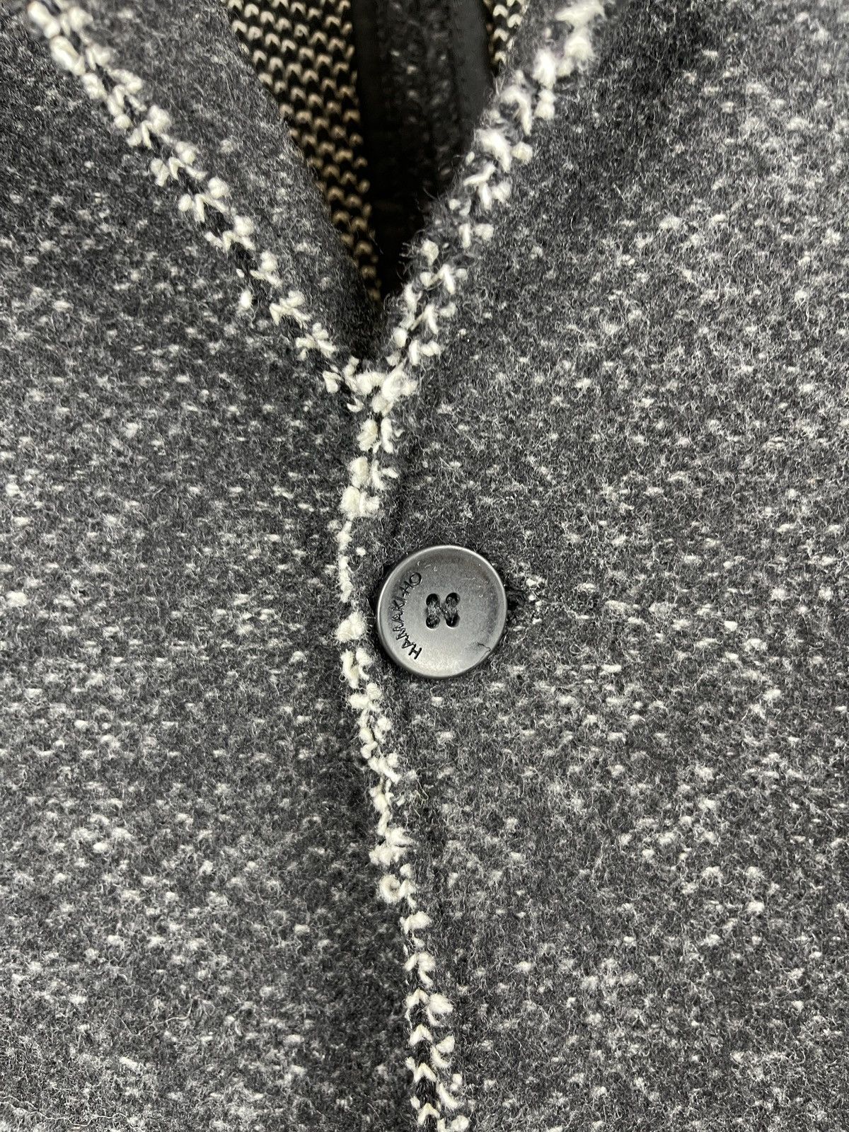 HAMAKI-HO Hamaki-Ho wool cotton grey knitted blazer 2 button Size 42R - 8 Thumbnail