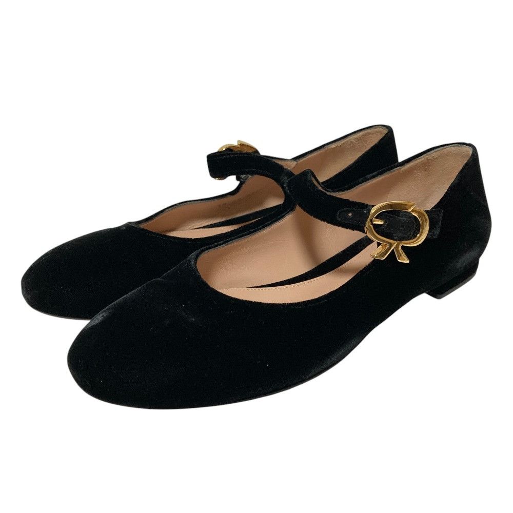 Other Other Gianvito Rossi MARY RIBBON Velvet Mary Jane Flats Textile Shoes DUTY FREE for USA Size ONE SIZE - 1 Thumbnail