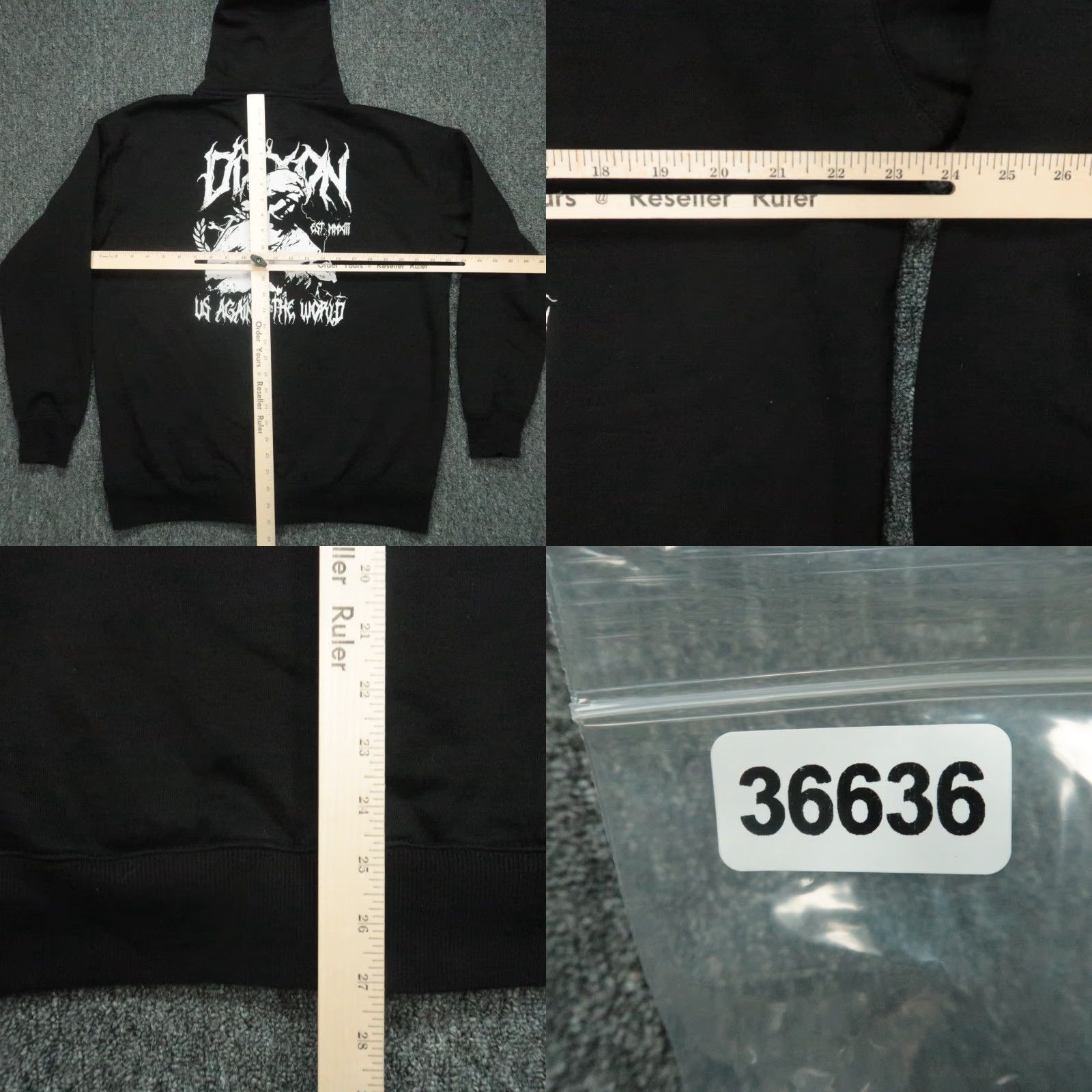 Vintage Dixxon Hoodie Men Large Black Full Zip Pockets Us Against The World Size US L / EU 52-54 / 3 - 8 Thumbnail