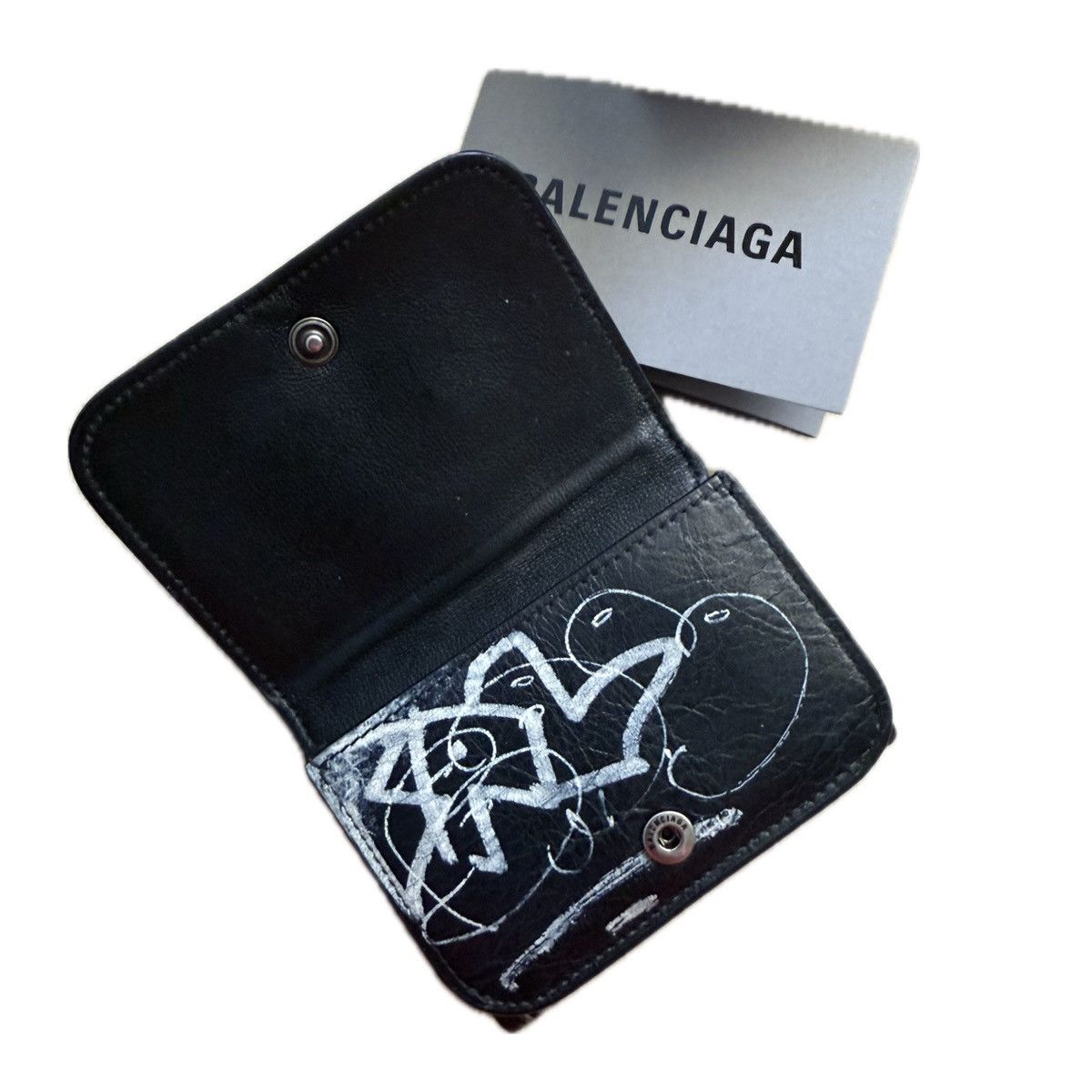 Balenciaga BALENCIAGA TRIFOLD GRAFFITI WALLET Size ONE SIZE - 5 Thumbnail
