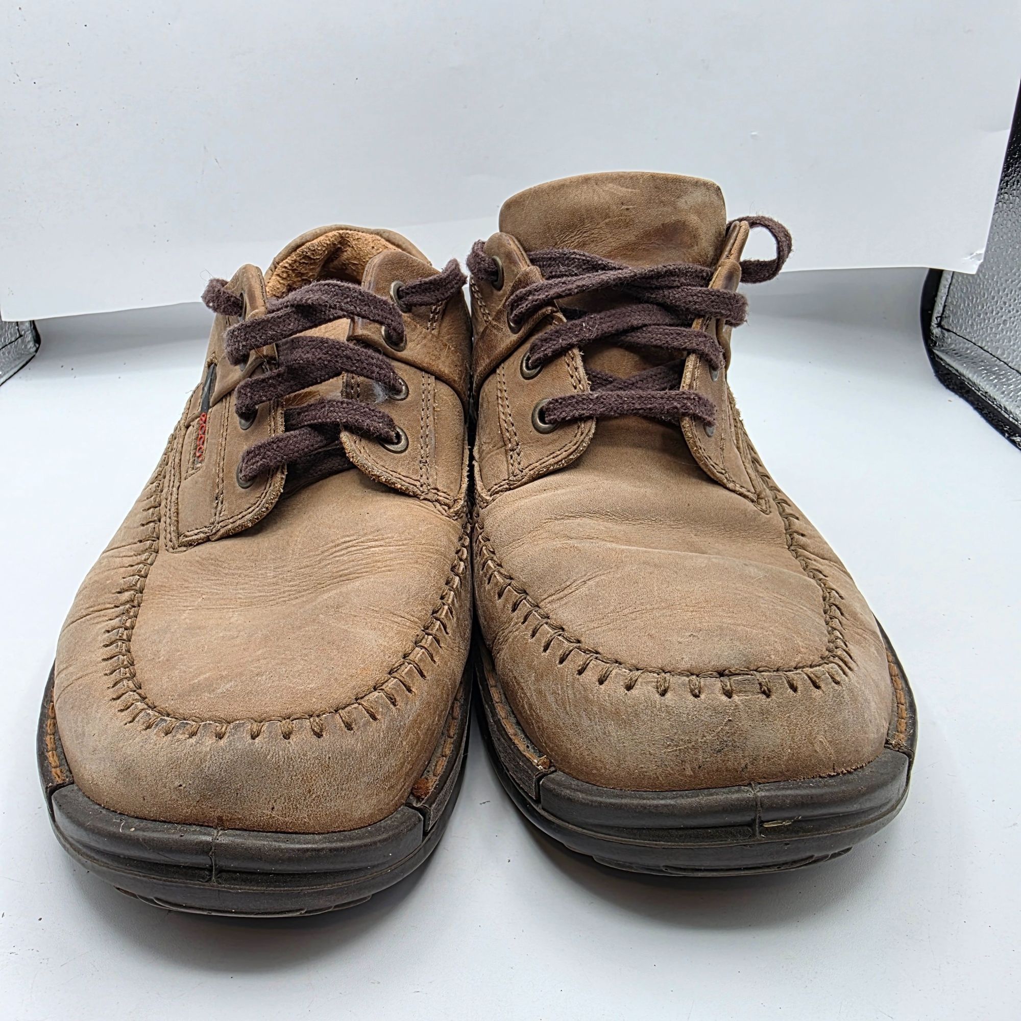 Ecco Ecco Fusion II Mens Size 42 Leather Casual Shoes Brown Moc T Size US 8.5 / EU 41-42 - 12 Thumbnail