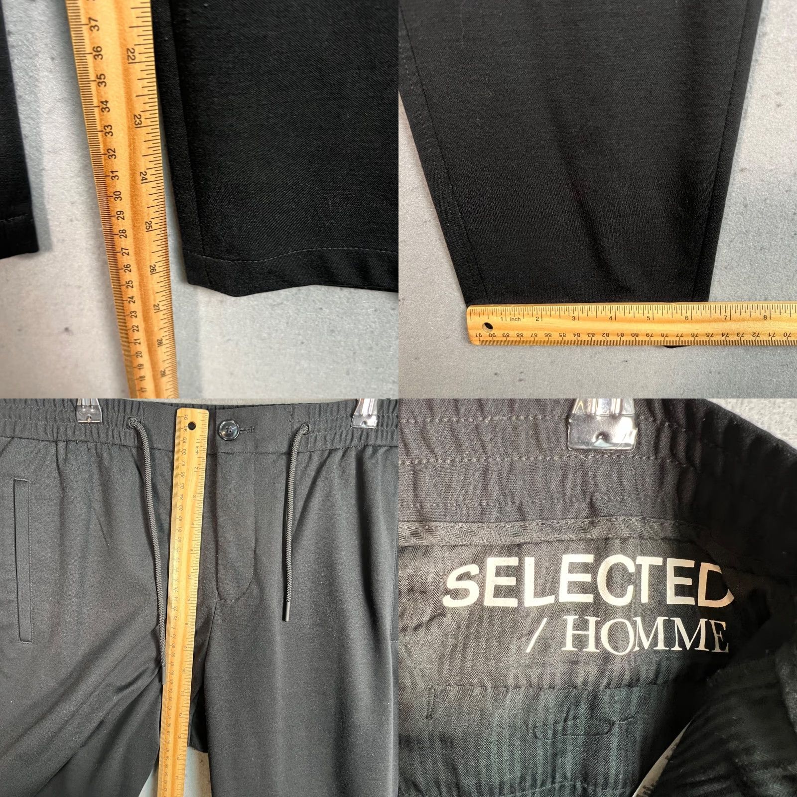 Selected Homme Selected Homme Mens Pants Chino Trousers Black 34 Elastic Waist Flat Front Cotton Polyester 27 in Inseam Mens Shoes? Size US 34 / EU 50 - 8 Thumbnail