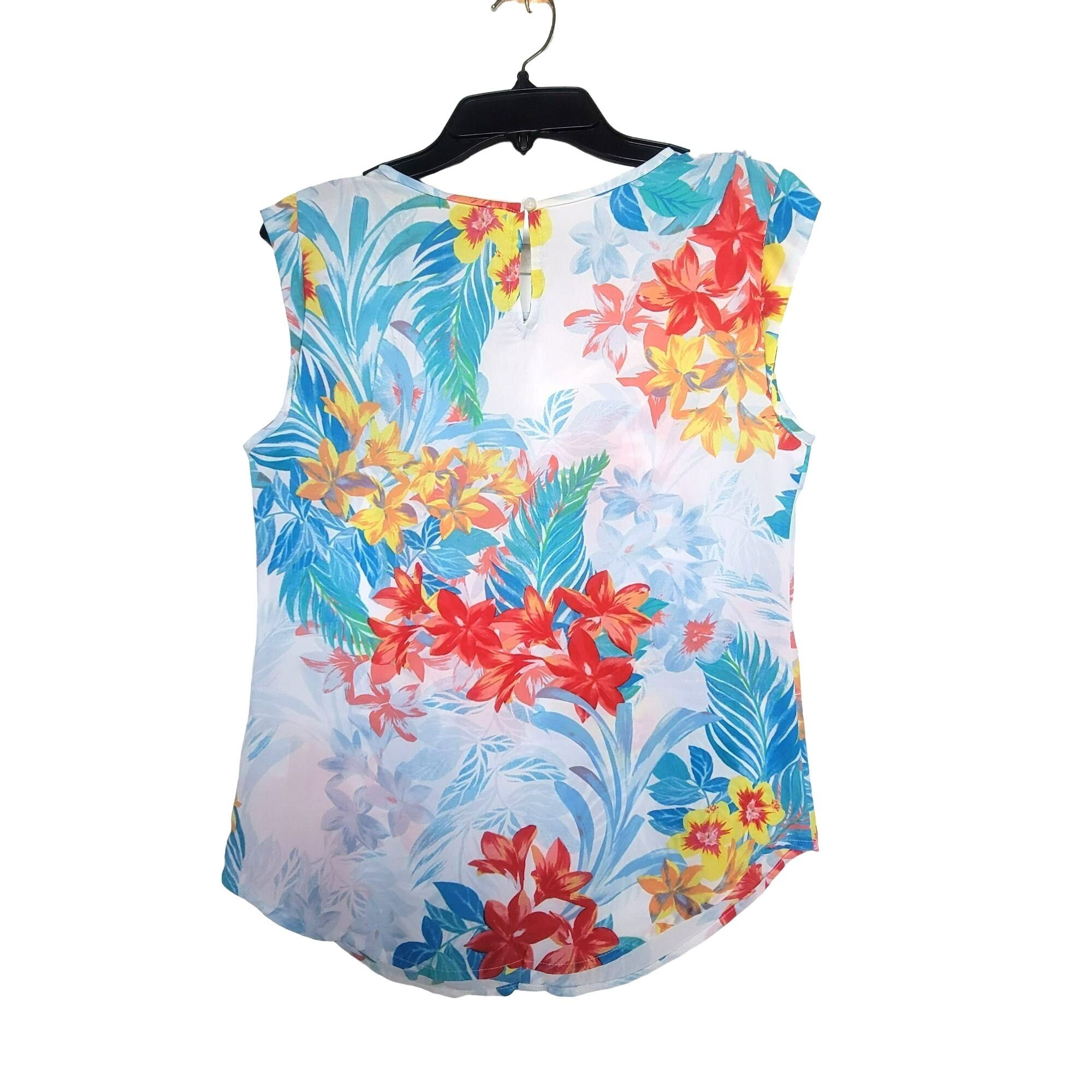 Other ✨Candies Sz XS Women's Blouse Top Floral Tropical Embroidere Size XS / US 0-2 / IT 36-38 - 2 Thumbnail