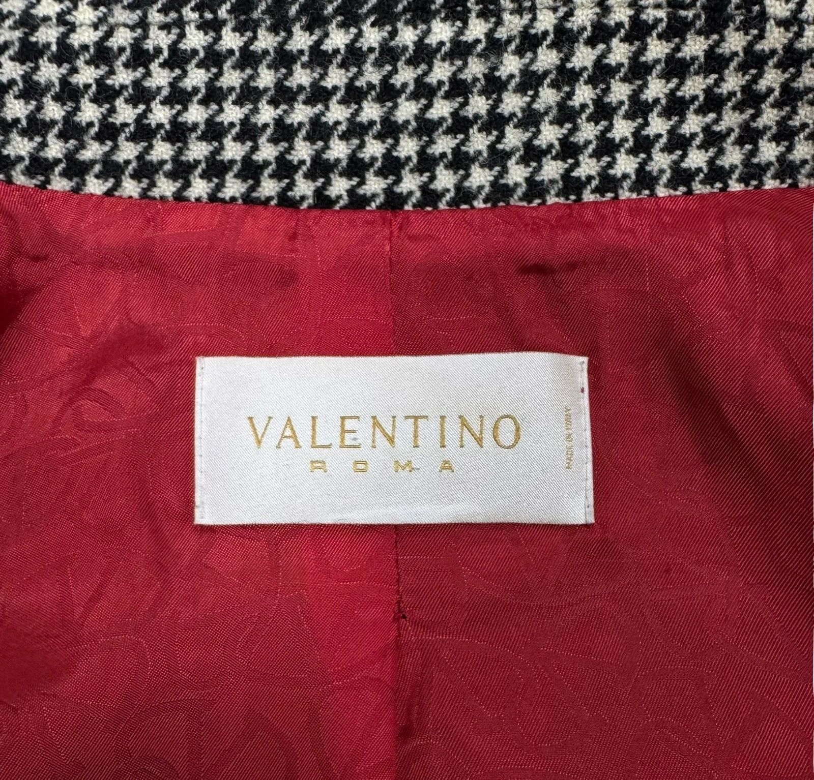 Valentino Valentino Roma Wool Blazer Houndstooth size 46 Size L / US 10 / IT 46 - 11 Thumbnail