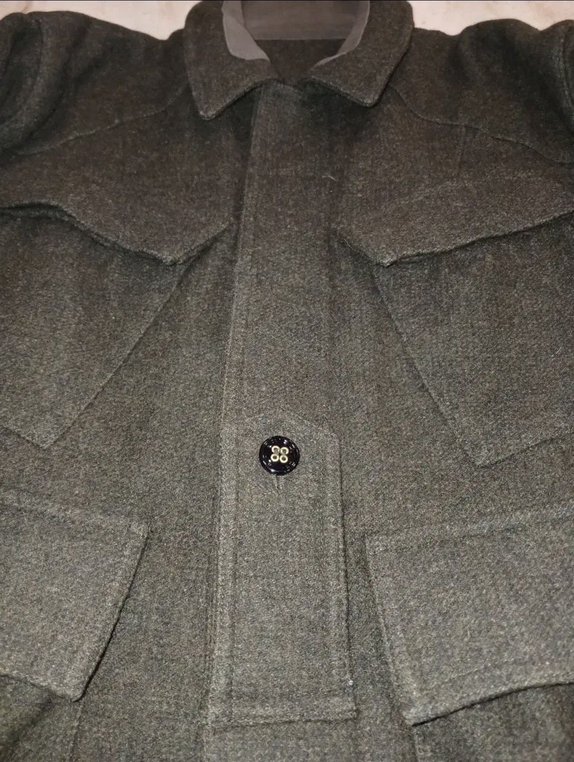 Yves Saint Laurent YSL RIVE GAUCHE MILITARY WOOL JACKET Size US M / EU 48-50 / 2 - 5 Thumbnail