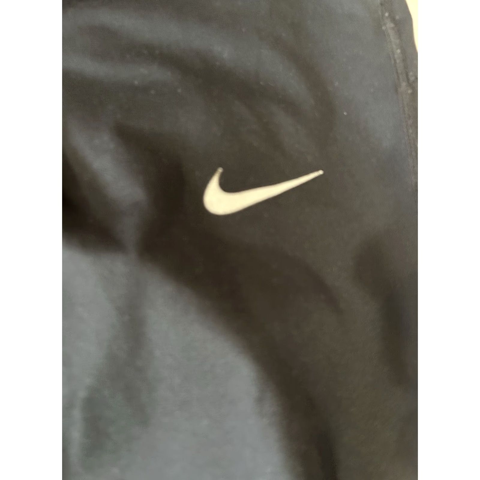 Nike VINTAGE? No. Nike Running Leggings Women M Black Dri Fit Drawstrings Yoga Workout 28x22 Nike Logo Zipper Back Pocket Size 32" / US 10 / IT 46 - 7 Thumbnail