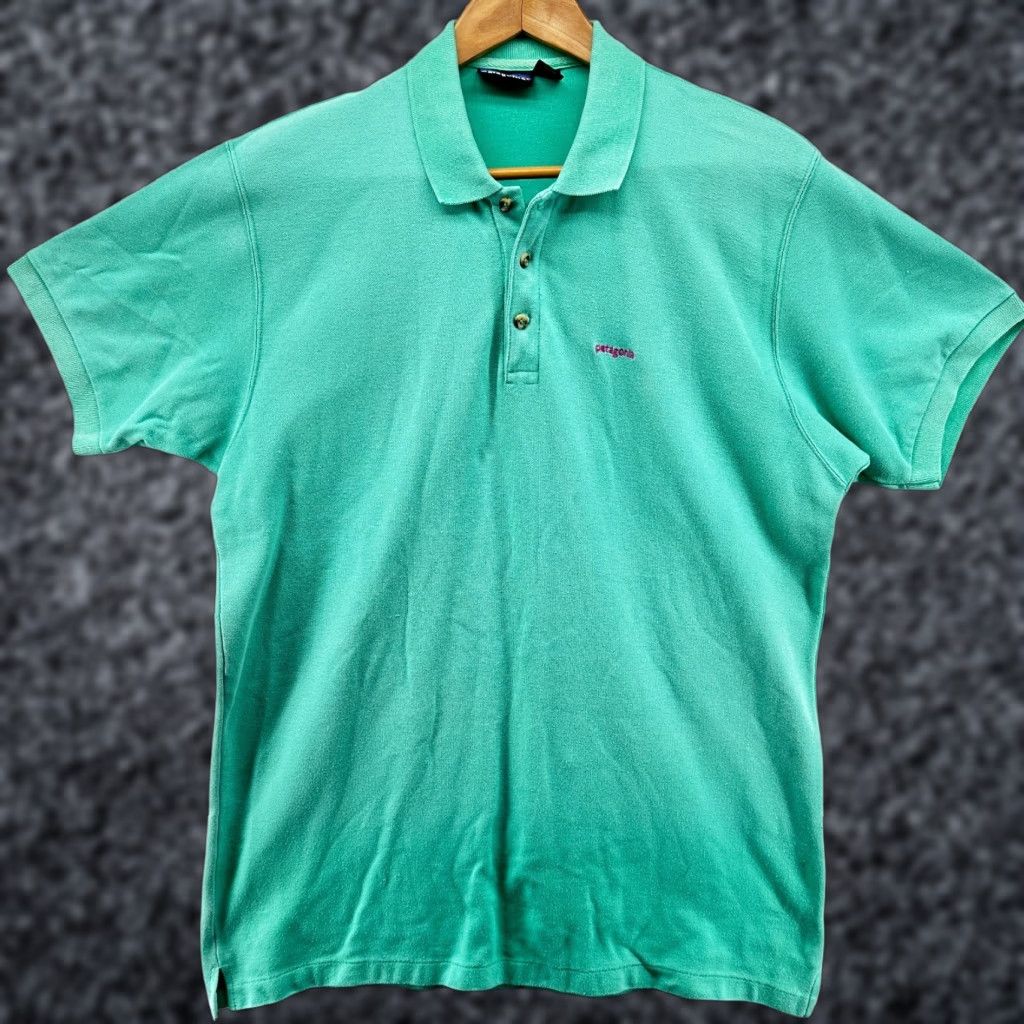 Patagonia Patagonia Polo Shirt Blue Men's Large Golf Cotton Short Sleeve Collared Shirt Polo Casual Classic Mens Size US L / EU 52-54 / 3 - 1 Thumbnail