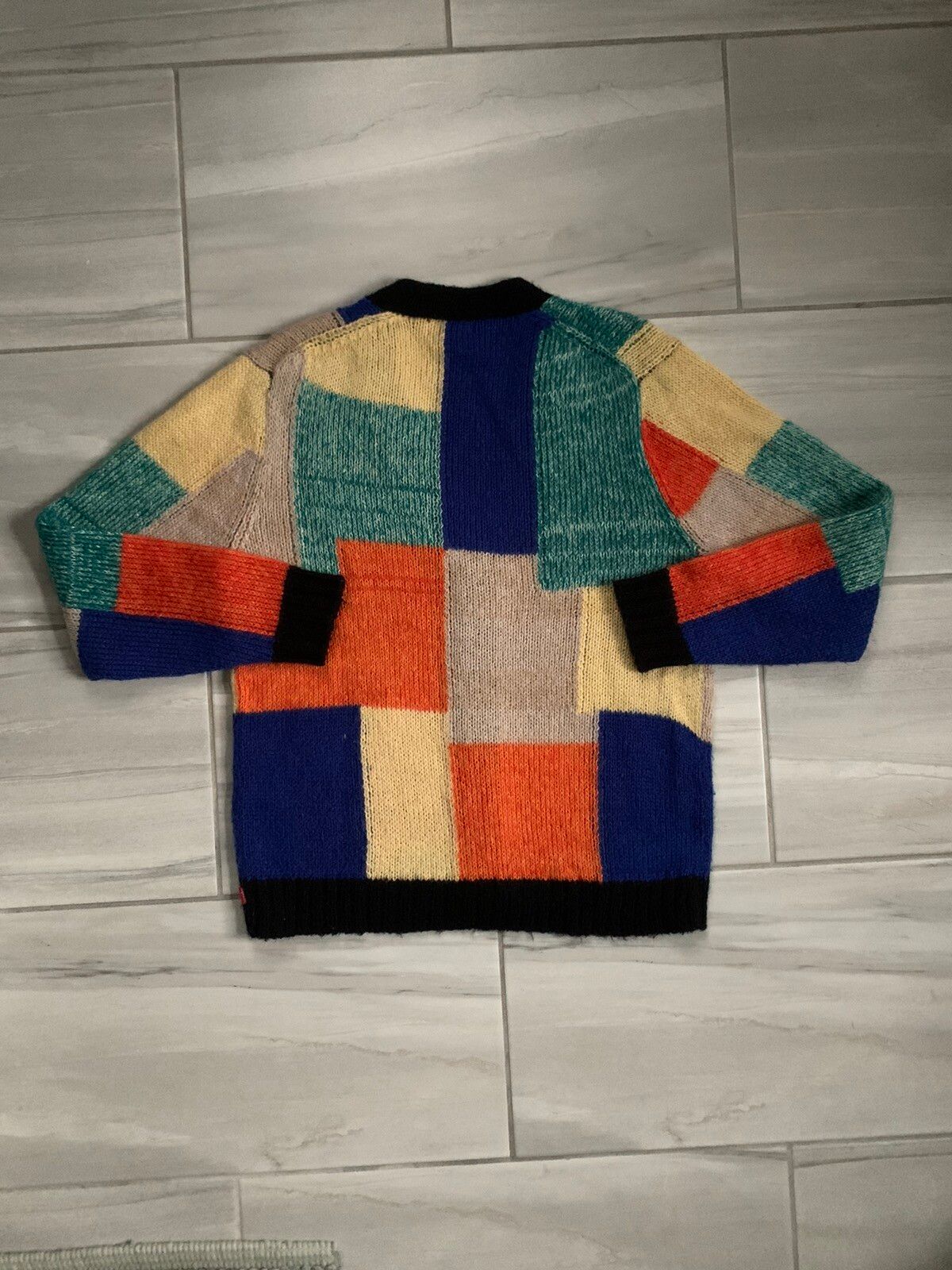 Supreme SS19 PATCHWORK MOHAIR CARDIGAN | Grailed