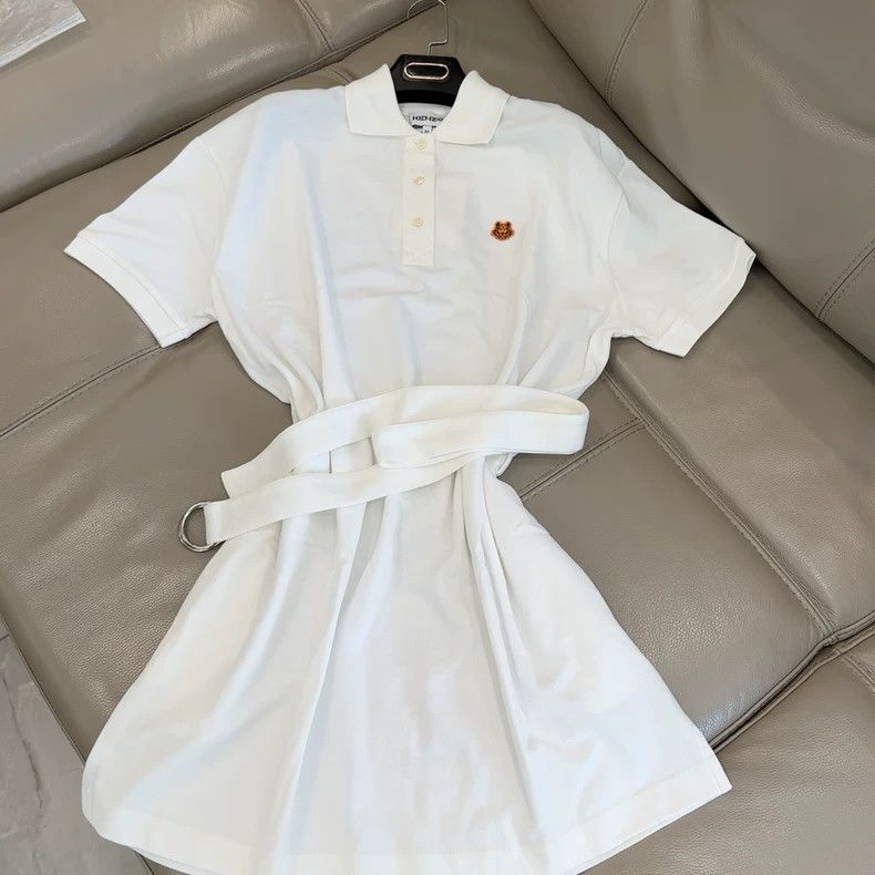 Kenzo Kenzo White Polo Dress M - dmc Size US M / EU 48-50 / 2 - 1 Thumbnail