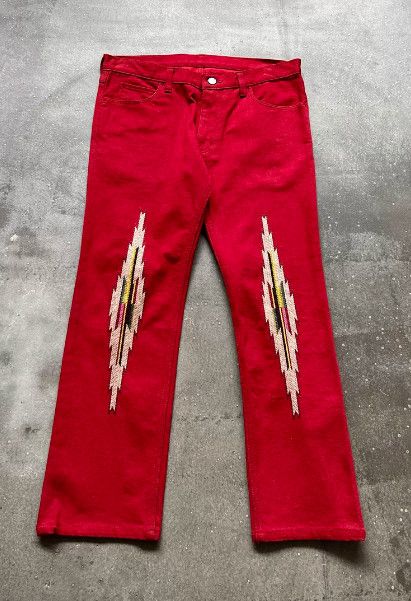 Number (N)ine Number (N)ine 05AW Ethnic Embroidered Denim Pants Size US 40 / EU 56 - 2 Thumbnail