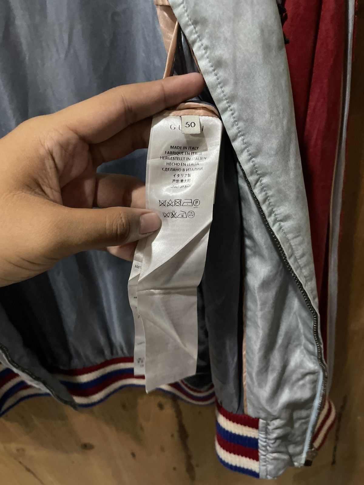 Gucci Gucci L’Aveugle Par Amour Silk Bomber Jacket 450924 Z401E Size US XL / EU 56 / 4 - 12 Thumbnail