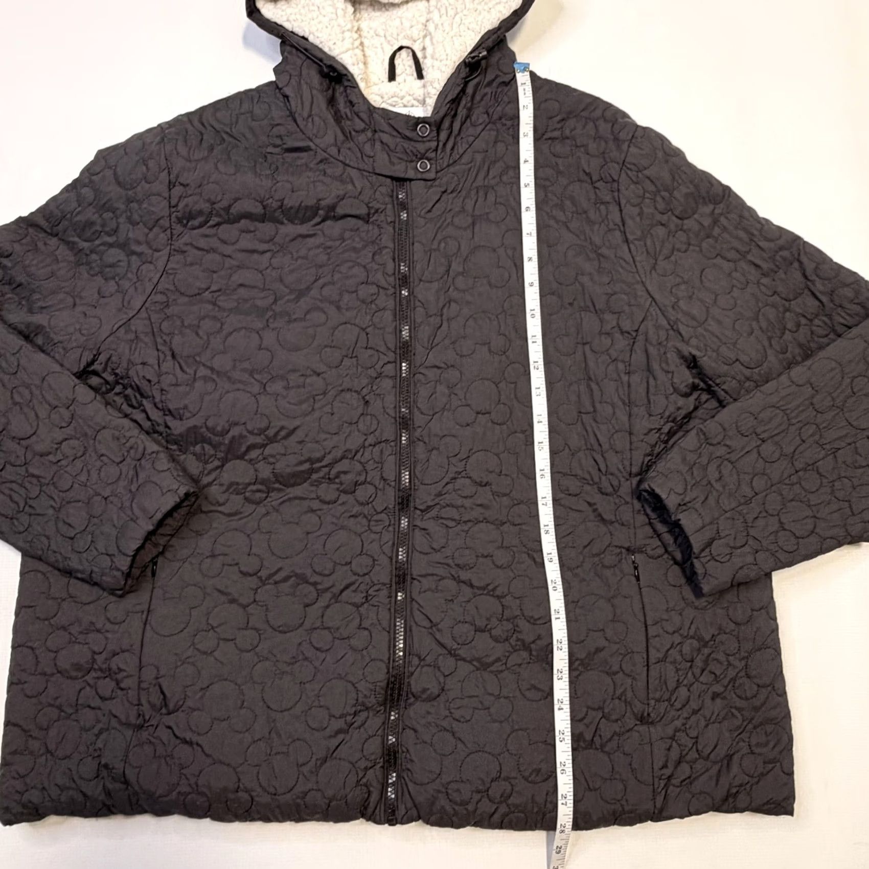 Disney Disney Jacket Womens 2X Black Mickey Mouse Ear Hood Sherpa Lined Quilted Puffer Size XXL / US 16-18 / IT 52-54 - 5 Thumbnail