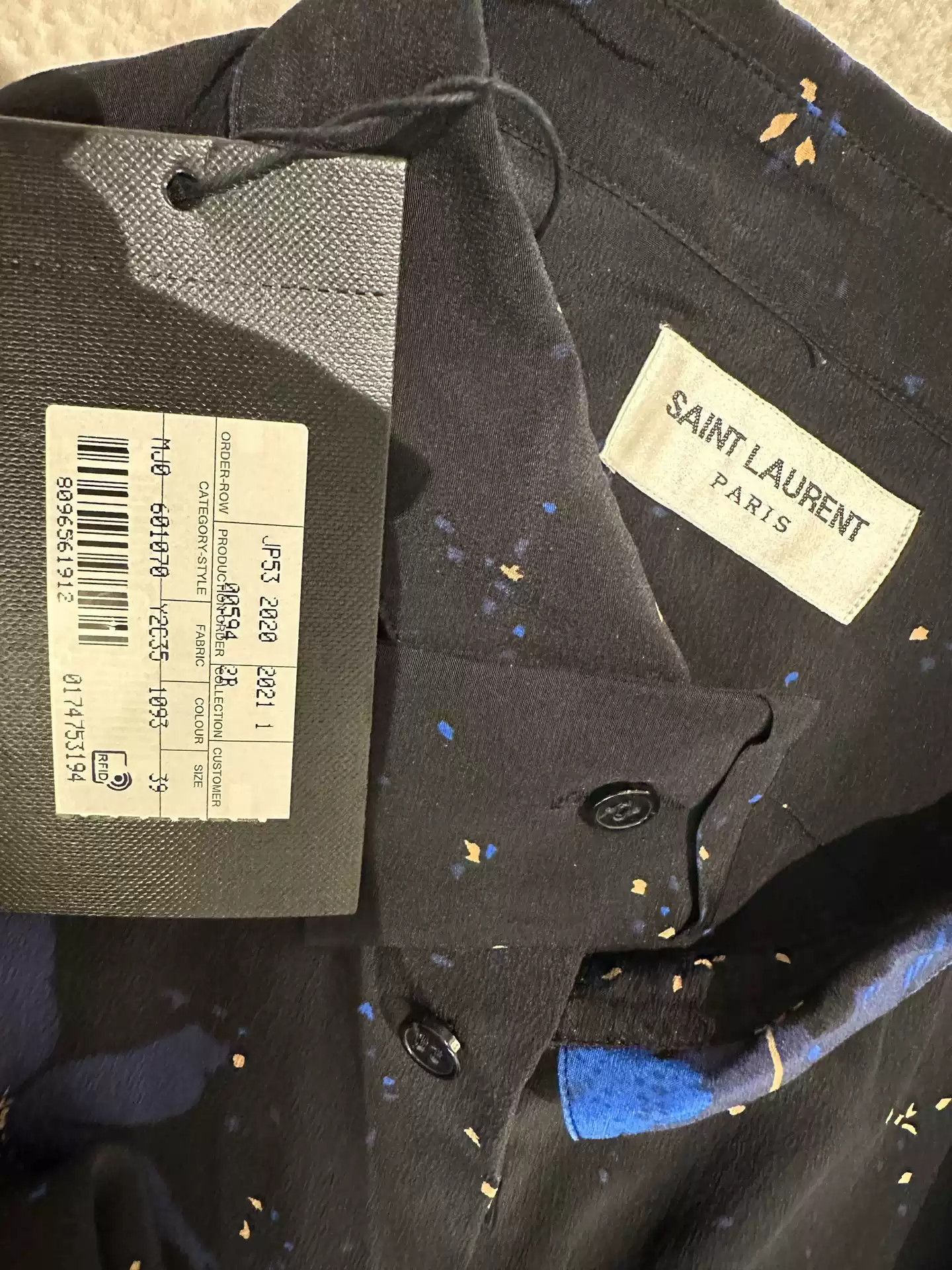 Saint Laurent Paris Saint Laurent YSL SLP SS21 colorful hibiscus silk crepe sho Size US M / EU 48-50 / 2 - 5 Thumbnail