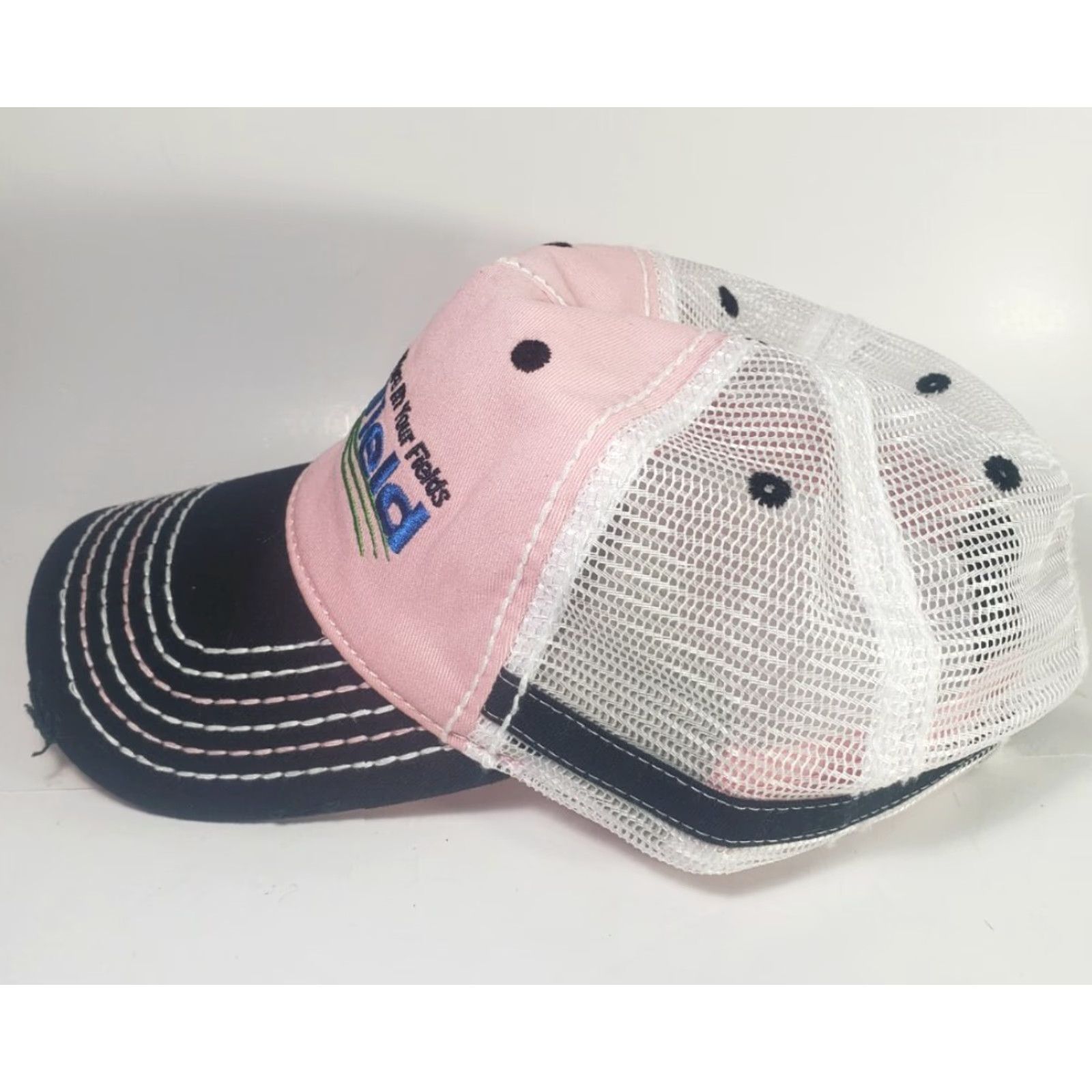 Pinko Cap America Maxyield Cooperative Hat Baseball Cap Pink Cotton Canvas Adjustable Unisex Adults Casual Workwear Farmers Farming Theme 90s? Size ONE SIZE - 3 Thumbnail