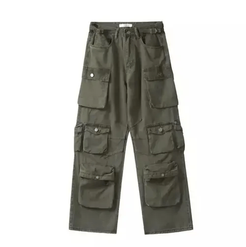 Japanese Brand × Vintage Cargo Pants Green- Korean Streetwear Style Pants Size US 33 - 4 Thumbnail