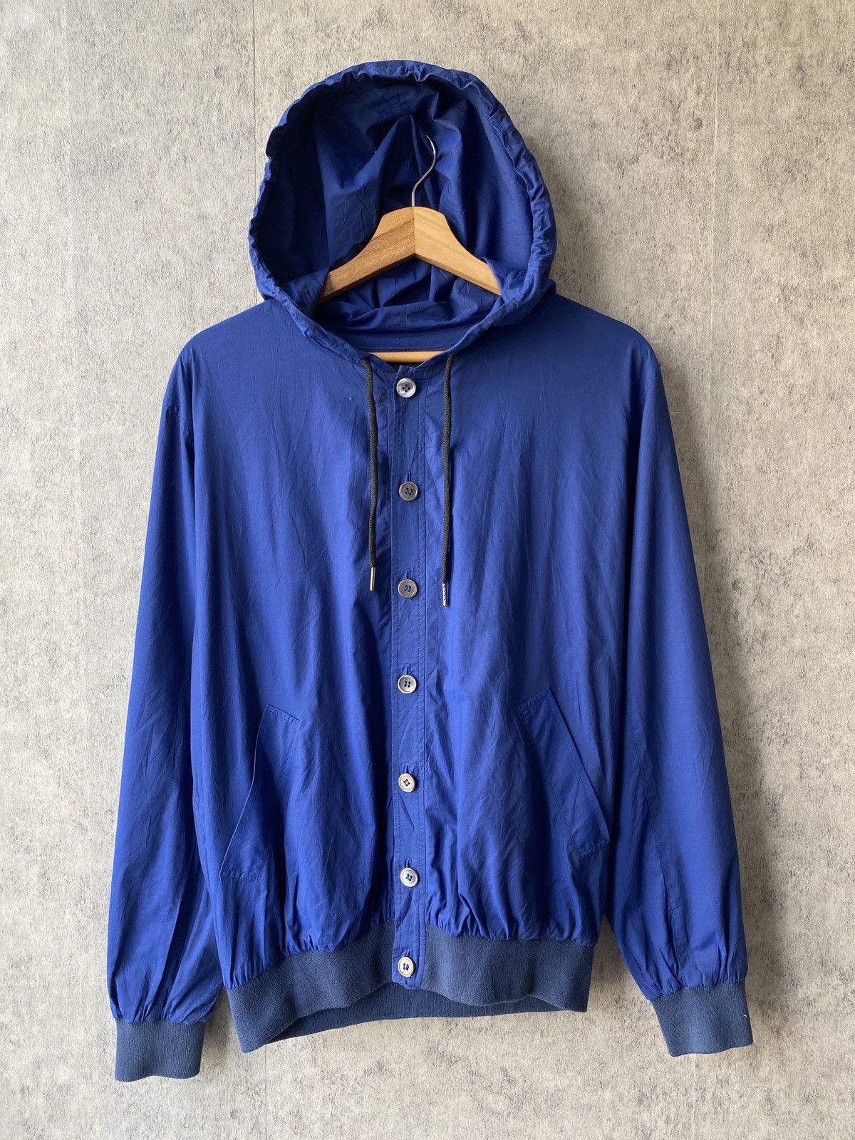 A.P.C. A.P.C Japan Button Hoodie Blue Jacket Size US M / EU 48-50 / 2 - 2 Thumbnail