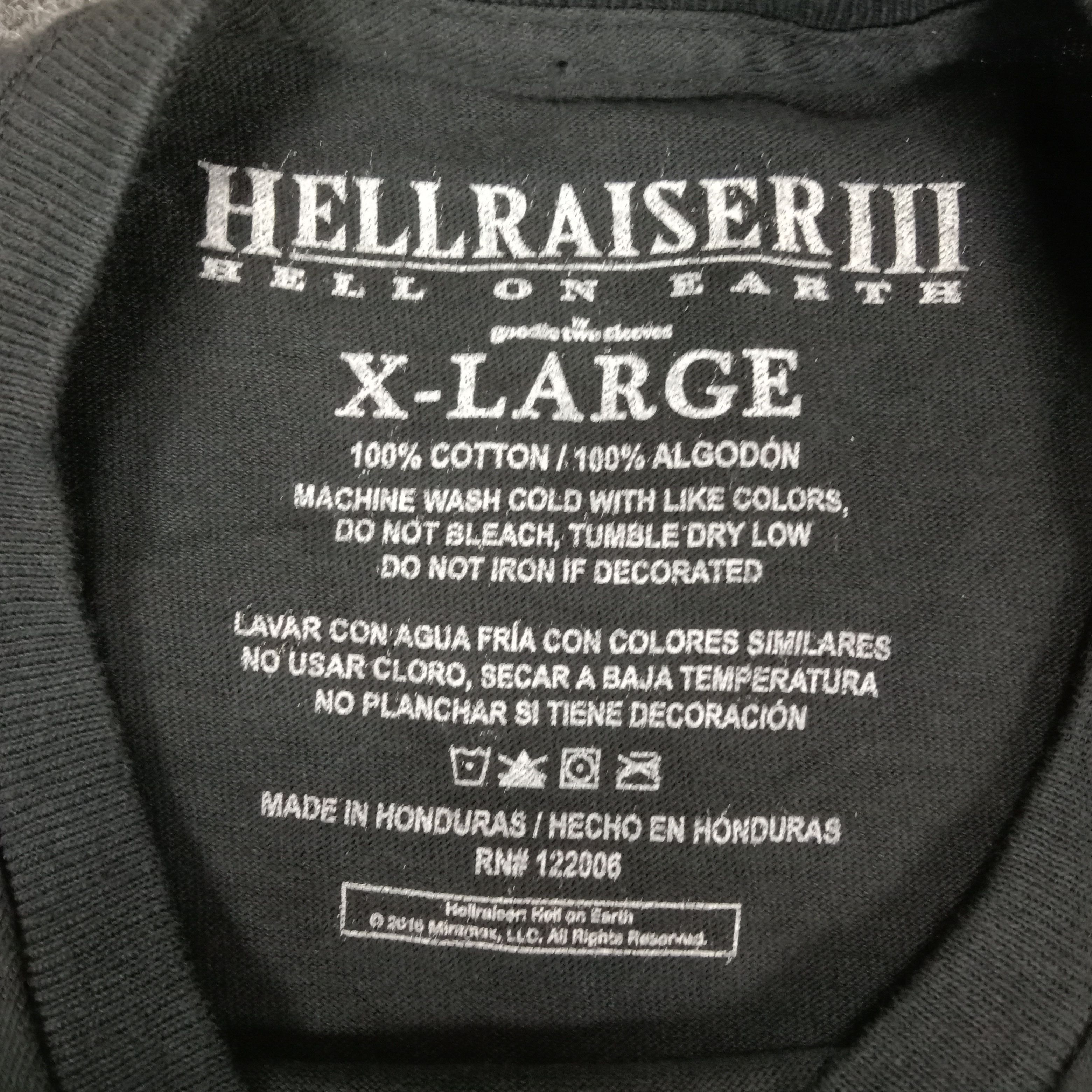 Expert Horror × Vintage Hellraiser III American Movie Horror Tshirt Size US XL / EU 56 / 4 - 4 Thumbnail