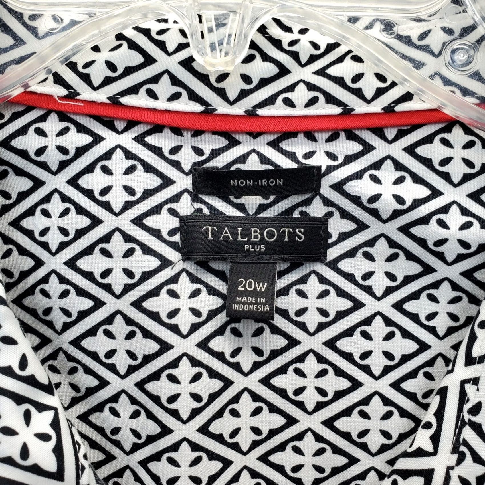 Talbots Talbots Shirt Womens 20W Multicolor Geometric Non-Iron Long Sleeve Collared Button Up Women Size 20W Size 3XL / US 20-22 - 6 Thumbnail