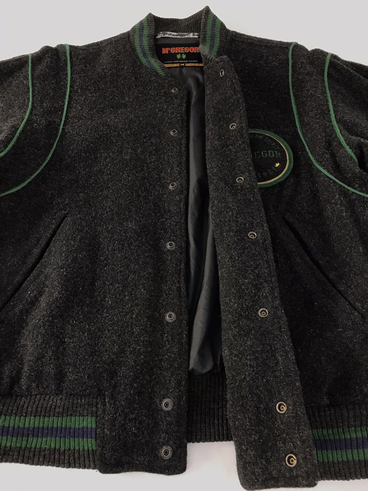 McGregor × Vintage Vintage McGregor Varsity Jacket Wool Big Logo Snap Button Size US L / EU 52-54 / 3 - 7 Thumbnail