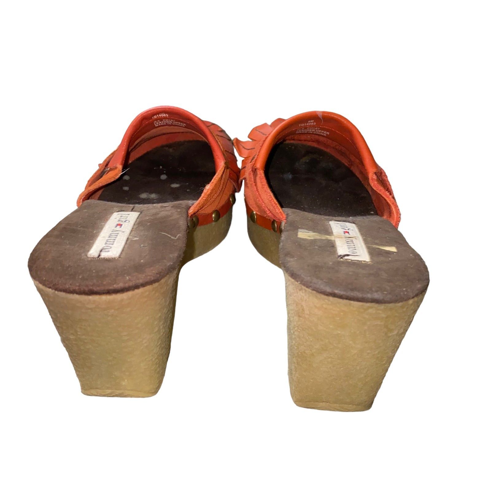 Tommy Hilfiger Tommy Girl Chunky y2k western mule clogs leather upper sz 8 Size US 8 / IT 38 - 6 Thumbnail