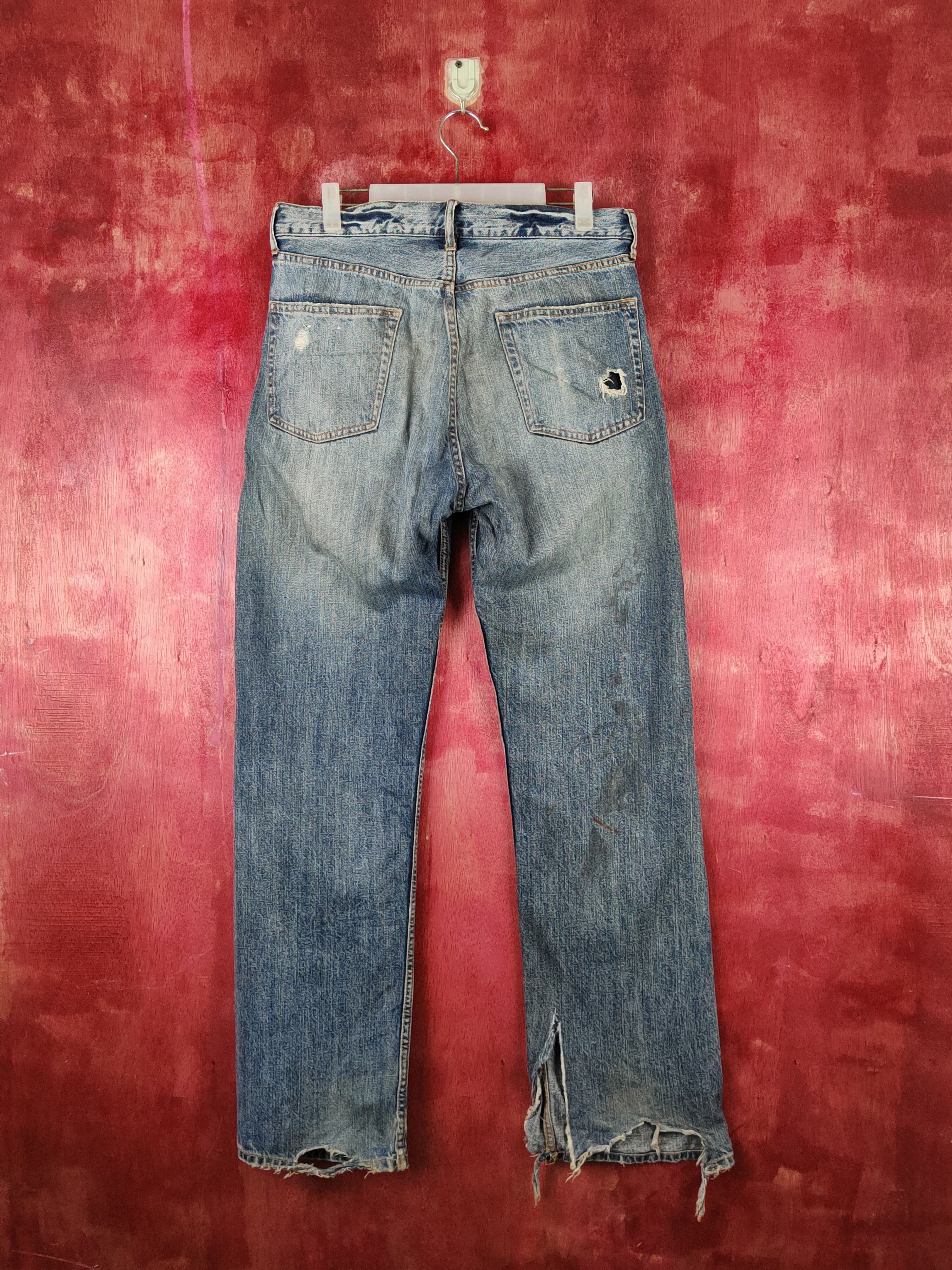 Japanese Brand Japanese Brand Blue Faded Distressed Ripped Jeans #S2251 Size US 32 / EU 48 - 7 Thumbnail