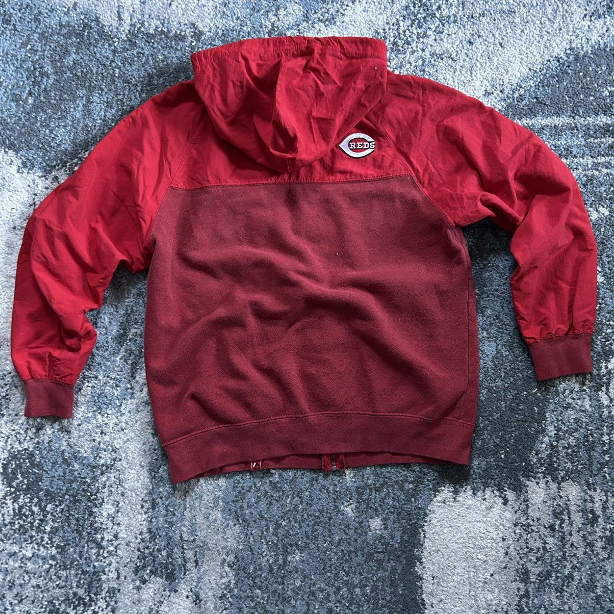 Majestic 2015 CiNCiNNATi REDS FULL ZiP HOODED SPRiNG TRAiNiNG JACKET Size US M / EU 48-50 / 2 - 18 Thumbnail