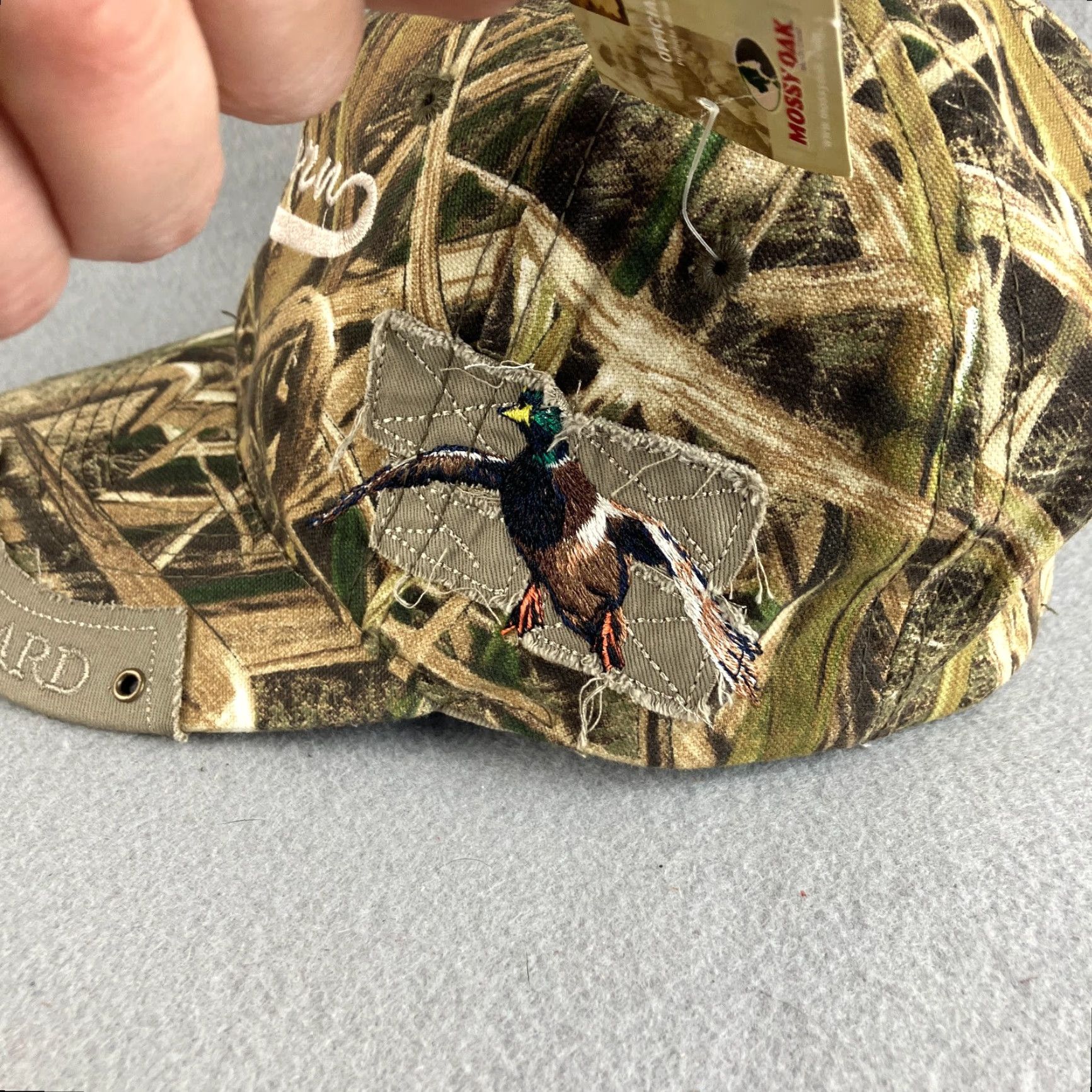Vintage MOSSY OAK Hat BaseBall Cap Mens One Size Brown Camouflage Adjustable Canvas Cotton Outdoor Hunting Family Camping 90s Theme Size ONE SIZE - 5 Thumbnail
