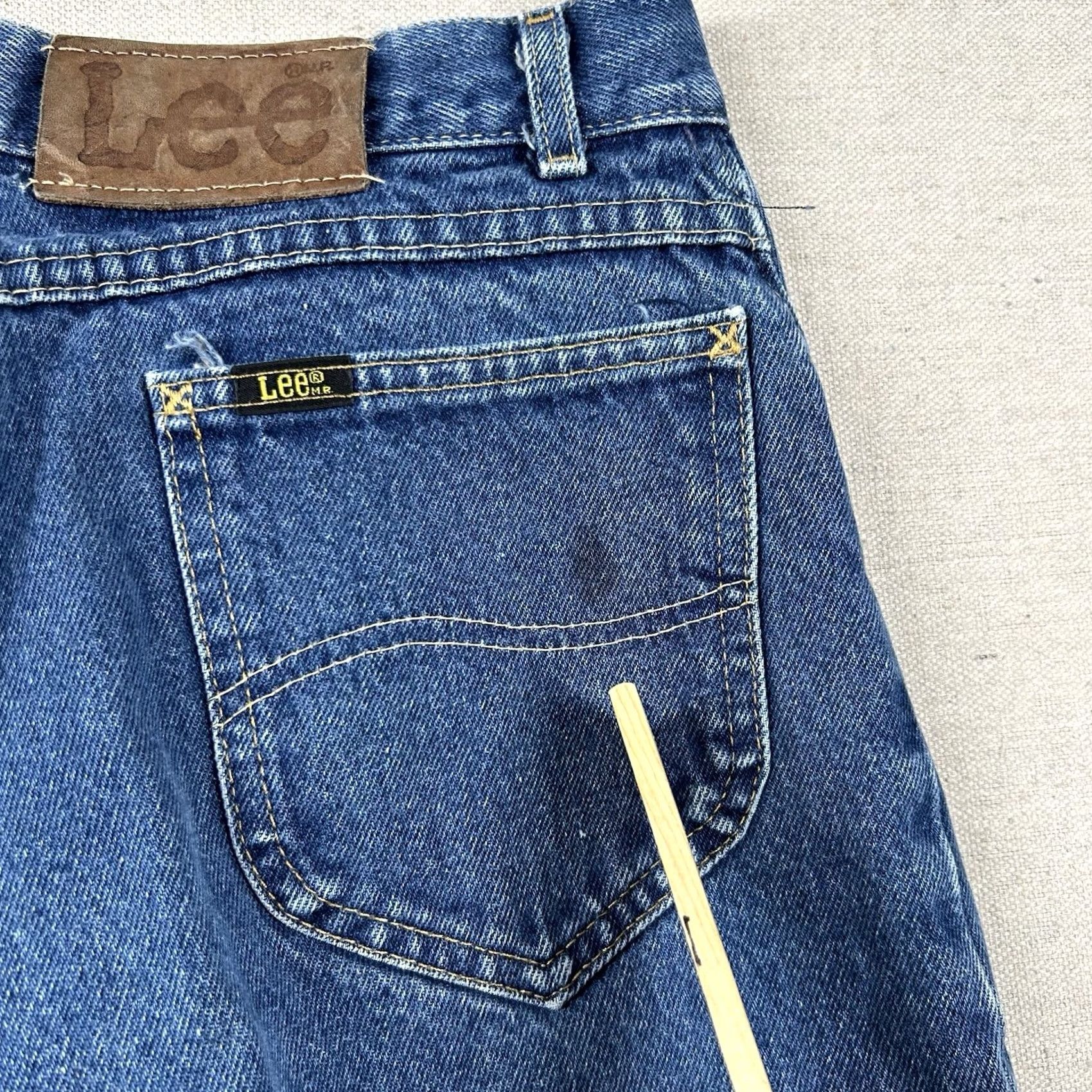 Lee VINTAGE Lee Jeans Womens 16L Long 28x32 High Rise 80s 90s Mom Straight Riders Jeans 5-Pocket Denim Blue 100% Cotton Womens Size 38" / US 16 / IT 52 - 7 Thumbnail