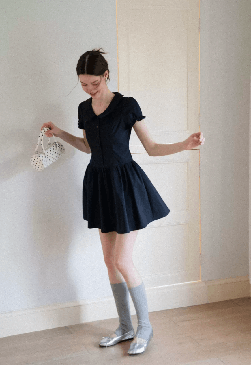 Other Women’s French Puff Sleeve Fit-and-Flare Dress Size S / US 4 / IT 40 - 5 Thumbnail