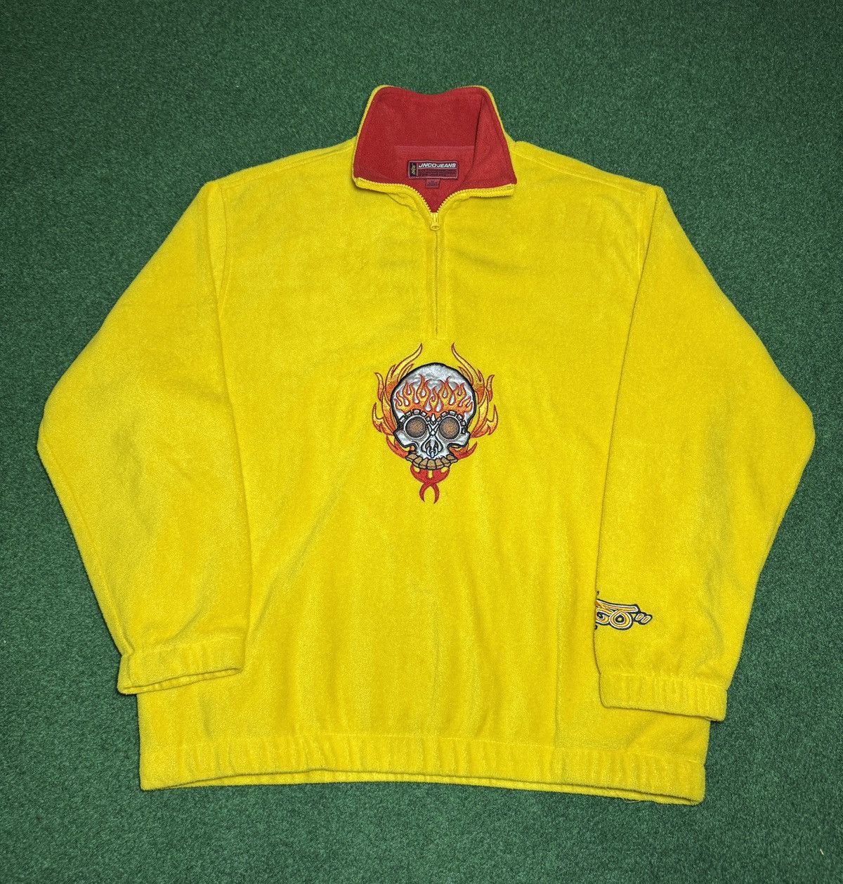 JNCO JNCO Jeans Tribal Piercing Flame Skull Fleece Sweatshirt Size US XL / EU 56 / 4 - 1 Thumbnail