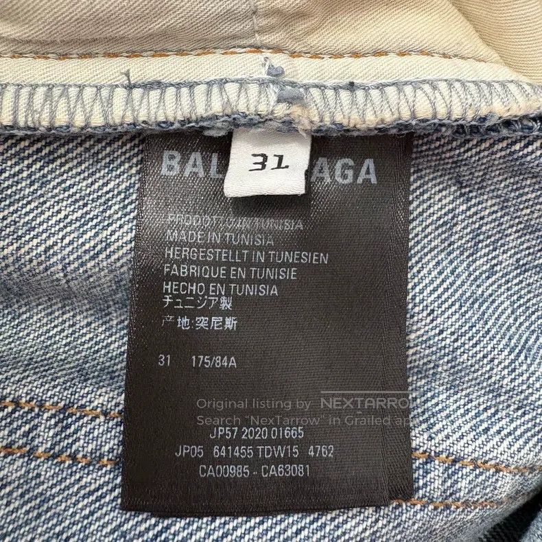Balenciaga Balenciaga Straight Leg Washed Denim Pants Light Blue Size US 31 - 4 Thumbnail