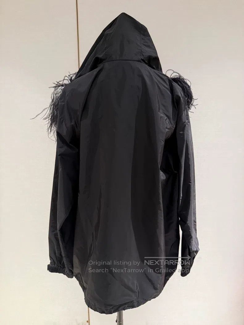 Prada Prada Black show nylon woollen coat Size XS / US 0-2 / IT 36-38 - 2 Thumbnail