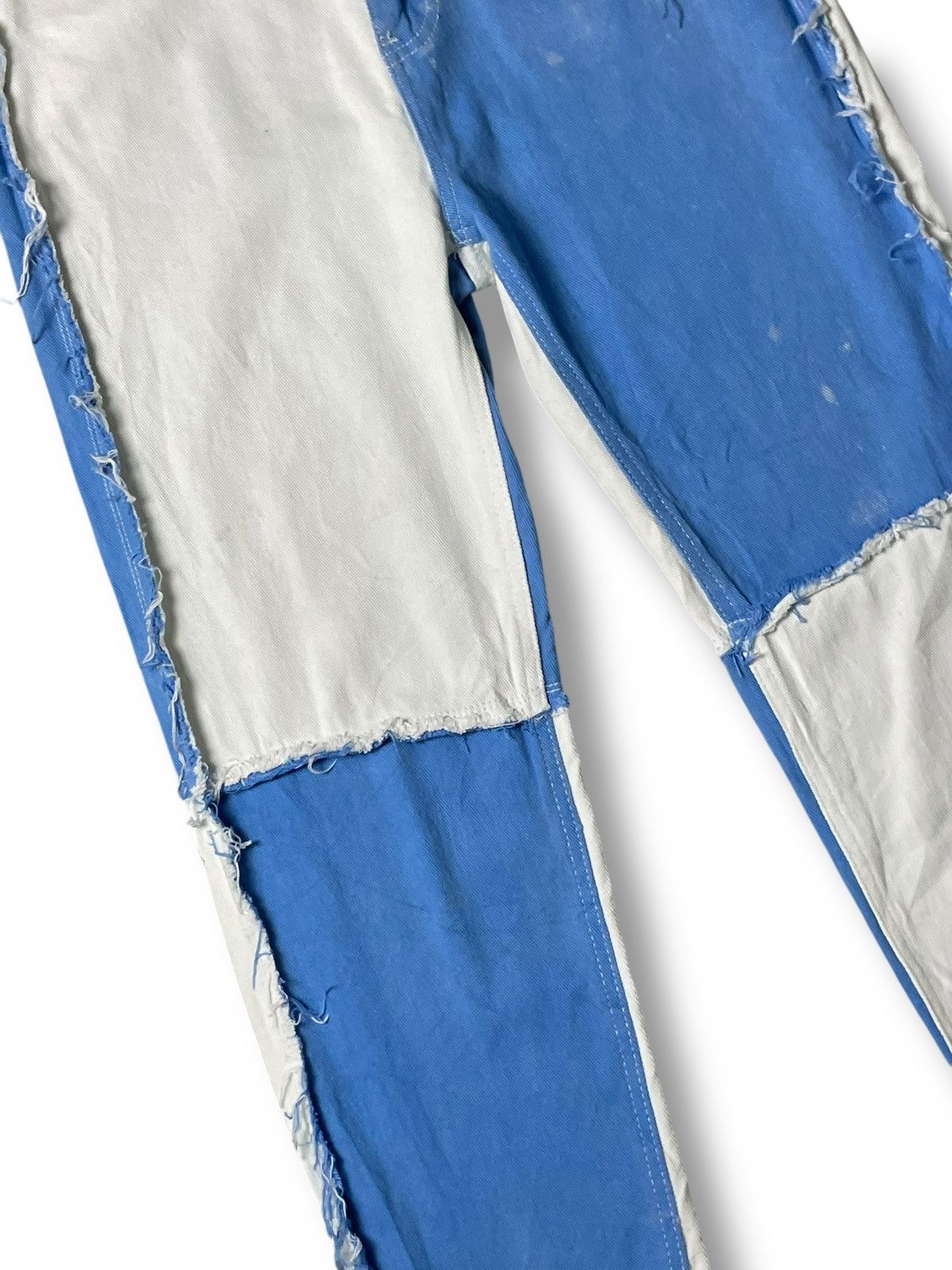 Designer × Shein SHEIN Brand Patchwork Straight Cut Jeans (87) Size US 27 - 3 Thumbnail