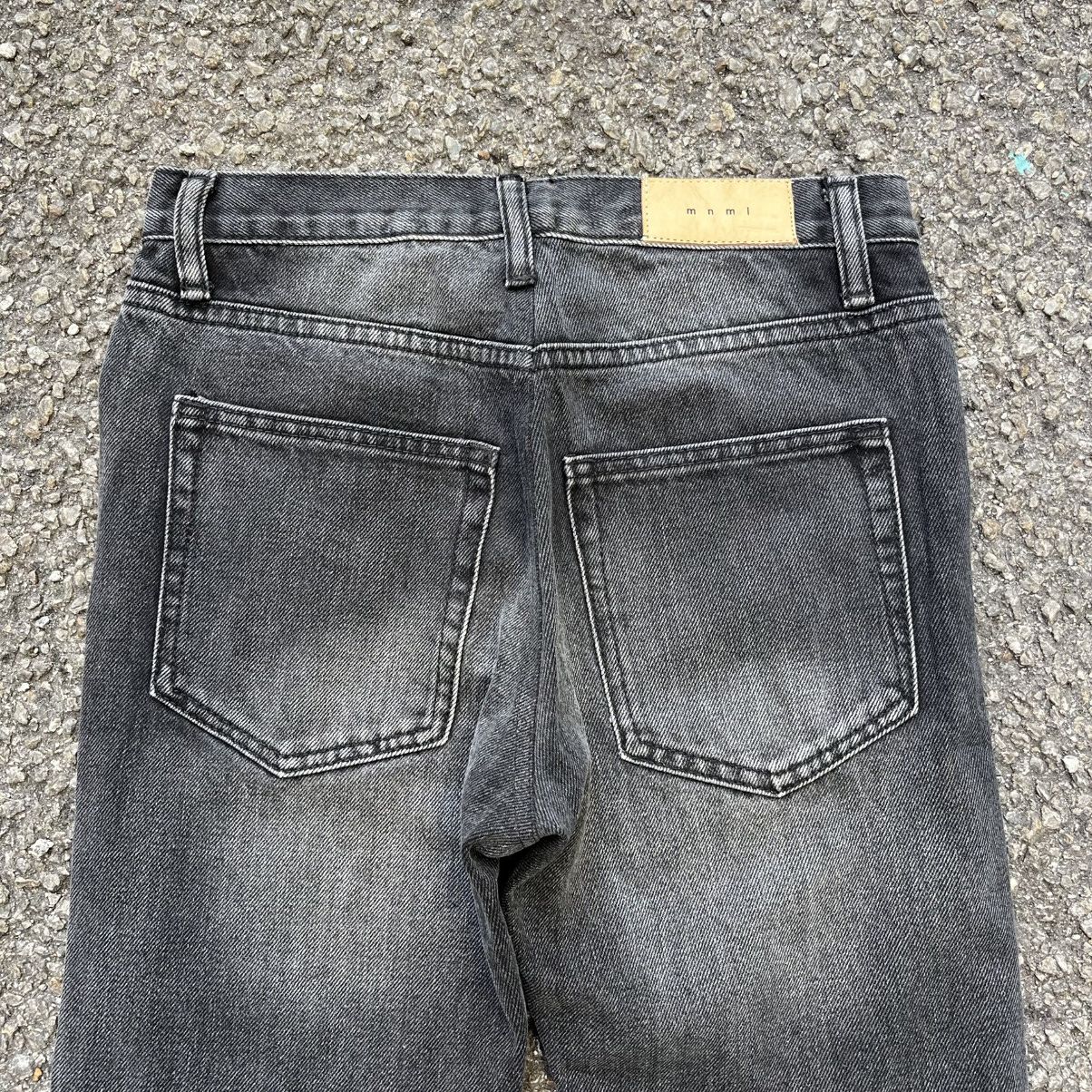 MNML MNML Flare Black Denim Jeans Size US 28 / EU 44 - 10 Thumbnail