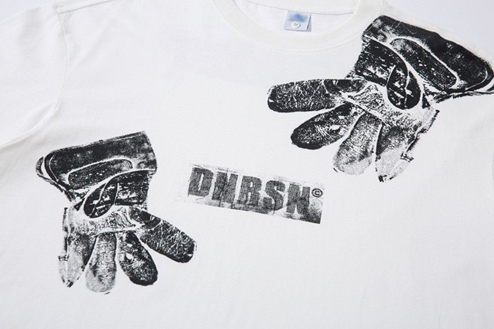 Japanese Brand × Vintage Fun gloves print hip-hop trendy loose short-sleeved T-shirt Size US M / EU 48-50 / 2 - 4 Thumbnail