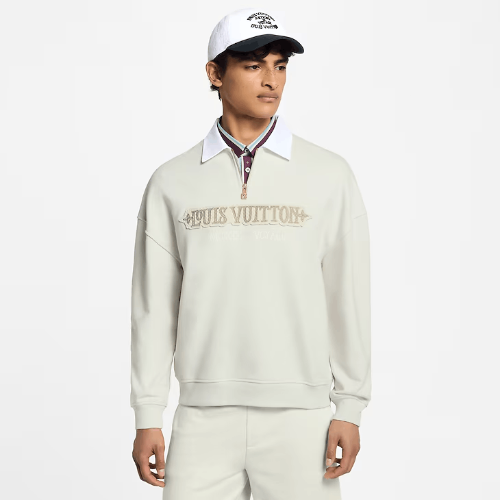 Louis Vuitton Embellished Half Zip Sweatshirt Size US S / EU 44-46 / 1 - 2 Thumbnail