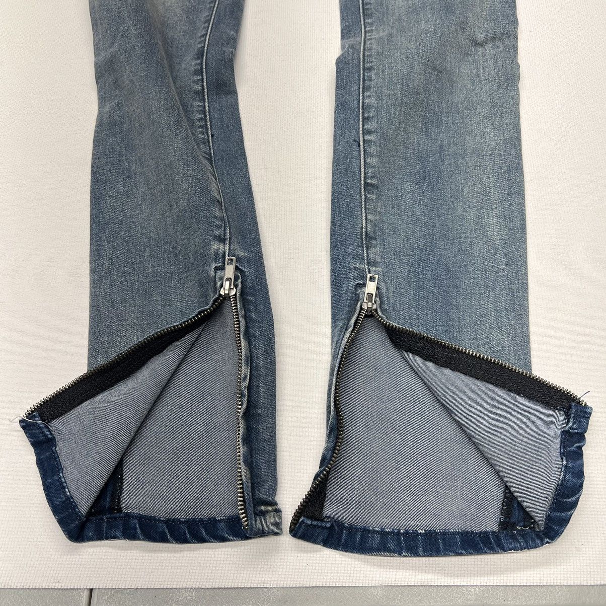 Pacsun Pacsun Jeans Blue Stacked Skinny Drawstring Zip Stripe Size US 30 / EU 46 - 4 Thumbnail