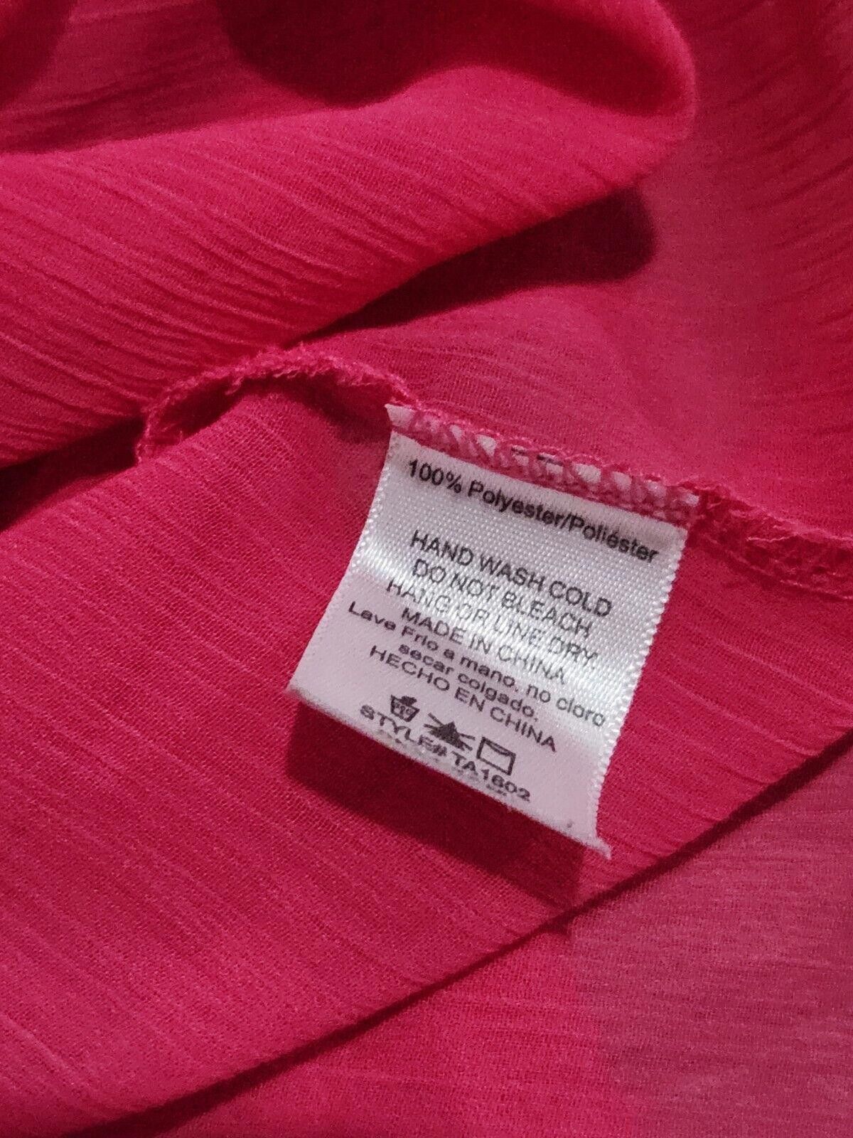 Designer Love J Tank Top Hot Pink Medium Sheer Y2k Shirt See Through Size M / US 6-8 / IT 42-44 - 7 Thumbnail