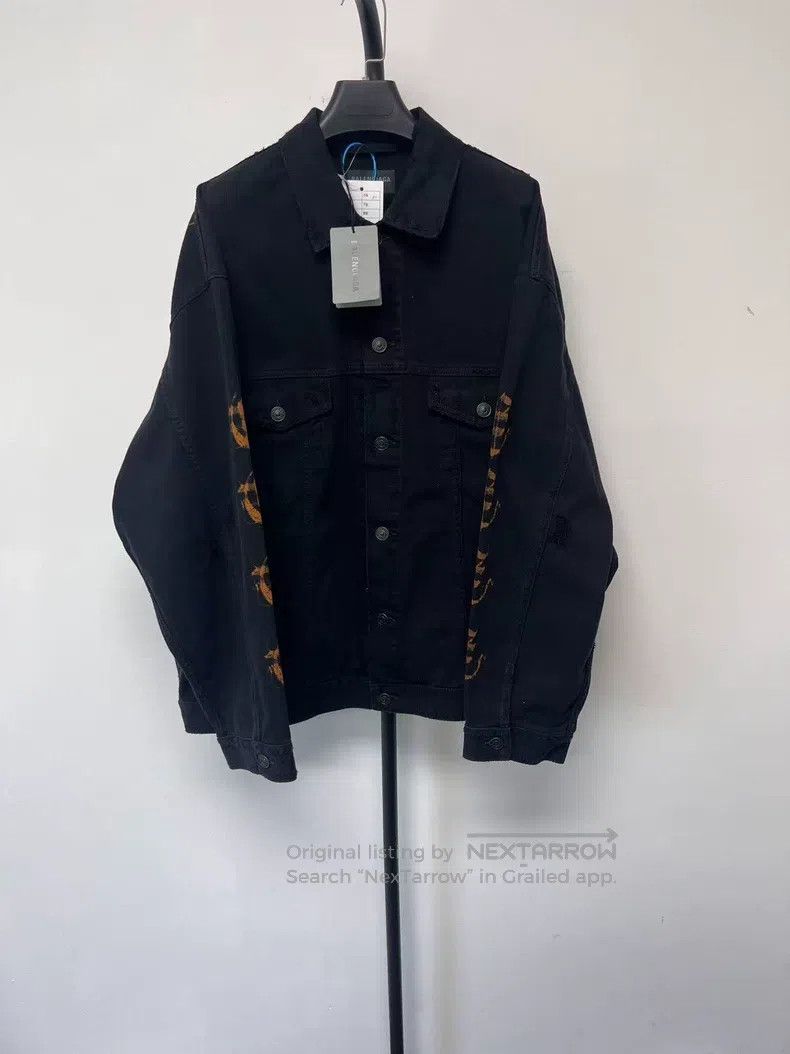 Balenciaga Balenciaga Letter Print Collar Long Sleeve Denim Jacket Size US S / EU 44-46 / 1 - 2 Thumbnail