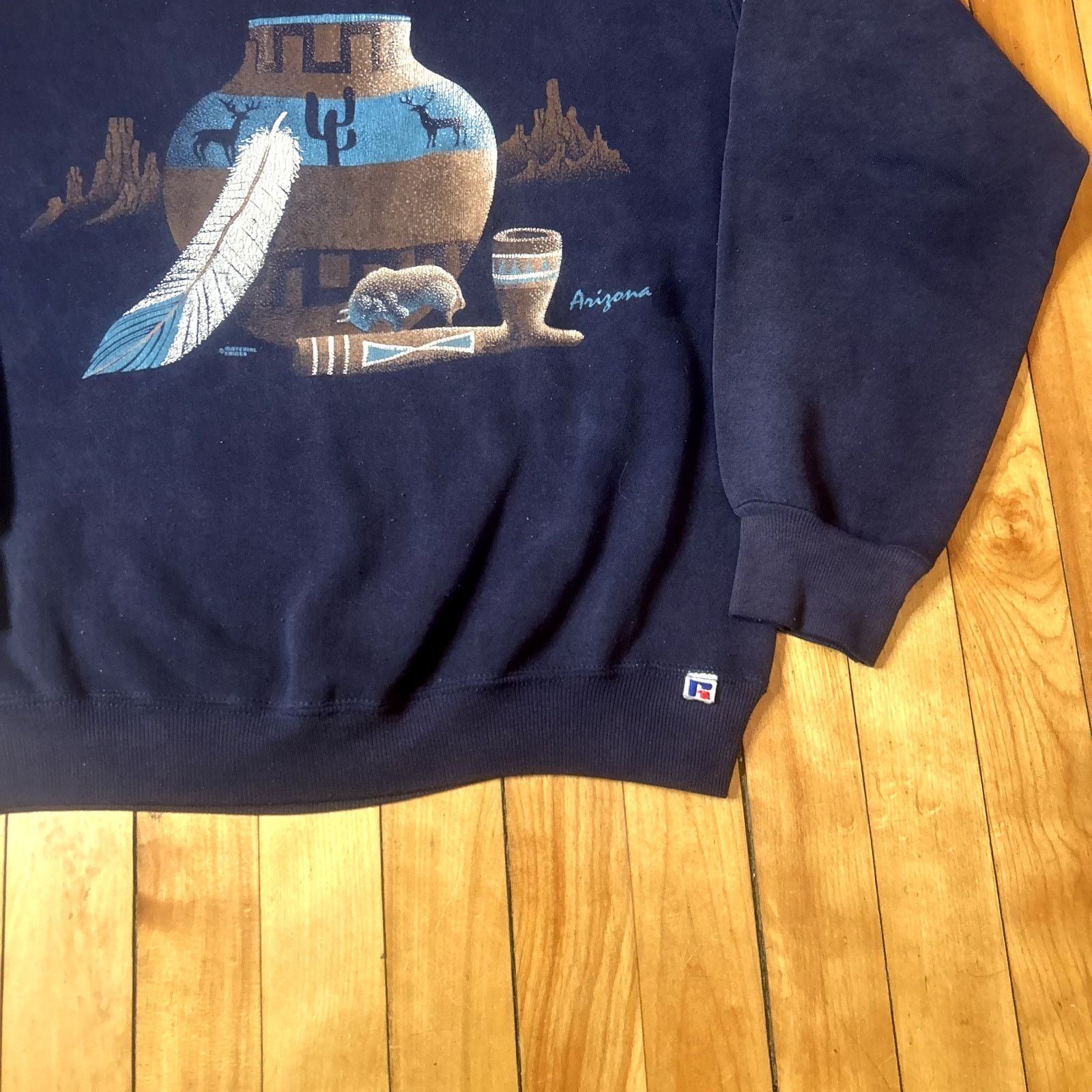 Vintage 90s Russell Aztec Crewneck Small Size US S / EU 44-46 / 1 - 3 Thumbnail