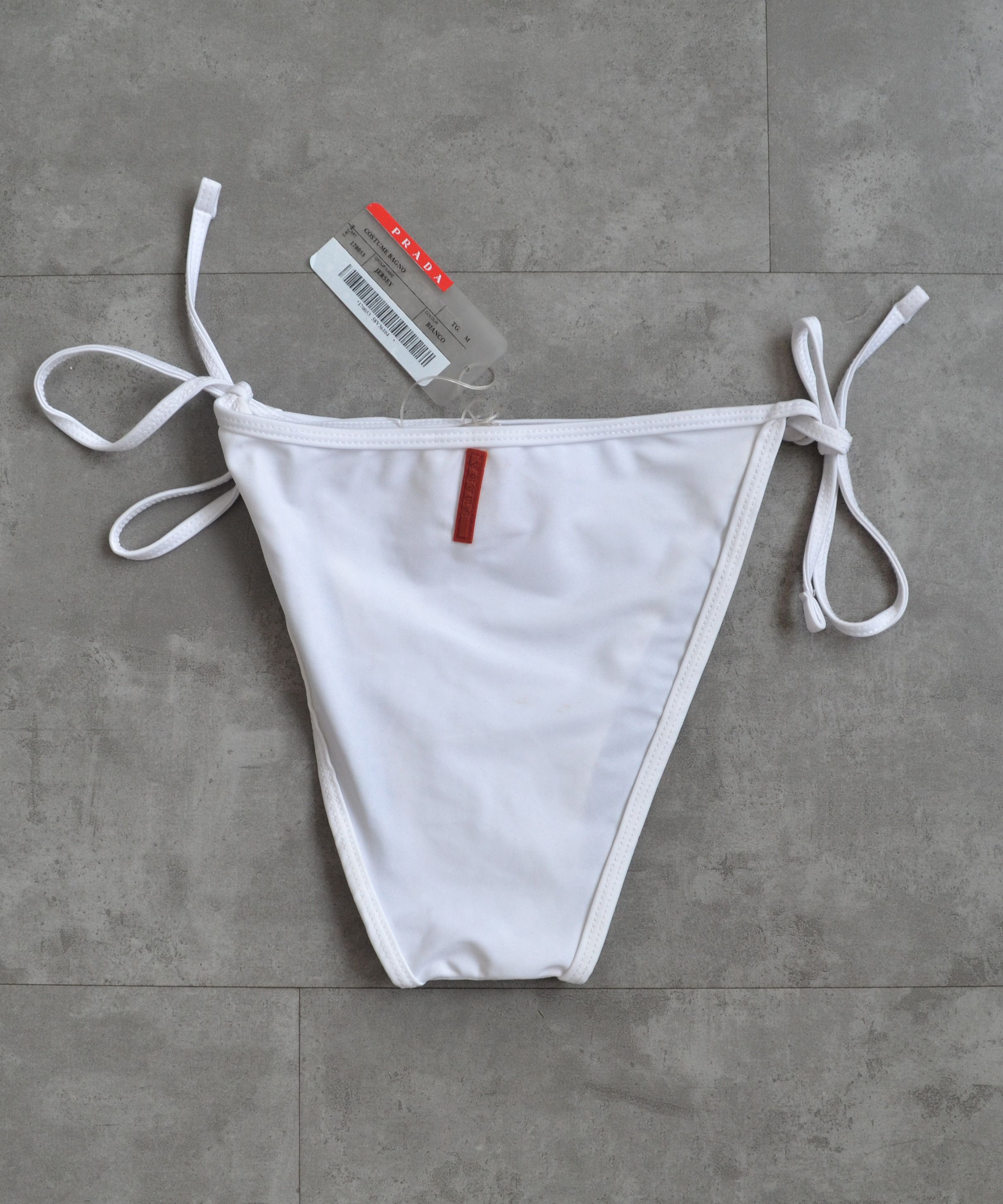 Prada PRADA Bikini Beachwear Red Tab Nylon White Size M Size ONE SIZE - 9 Thumbnail