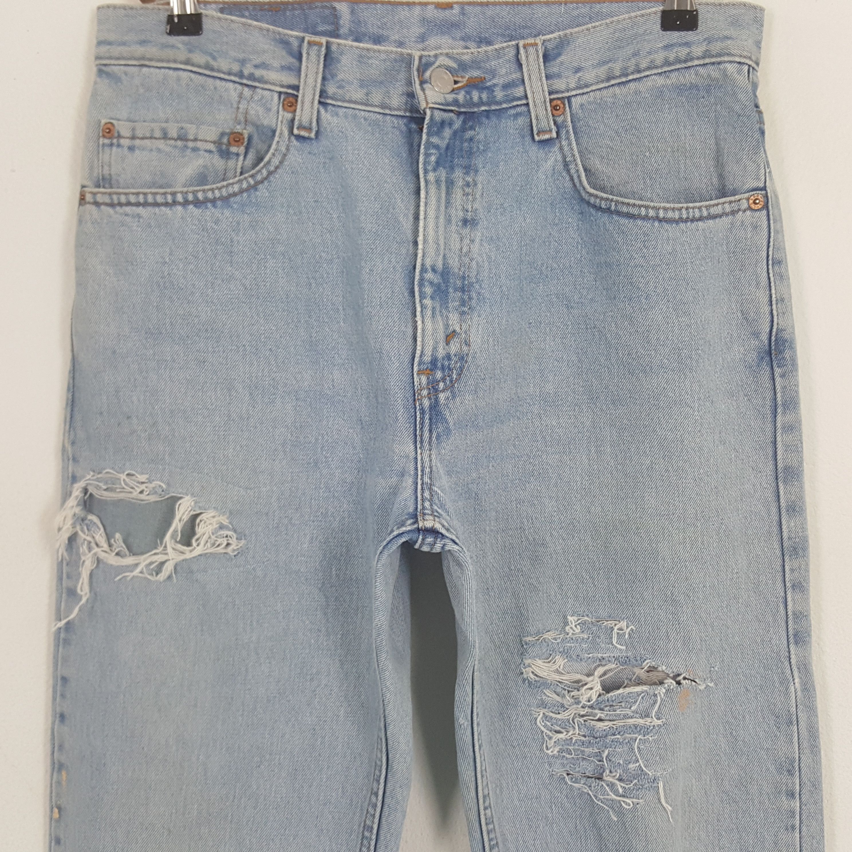 Levi's × Vintage Vintage Levi's American Distressed Style Denim Jeans Size US 32 / EU 48 - 2 Thumbnail